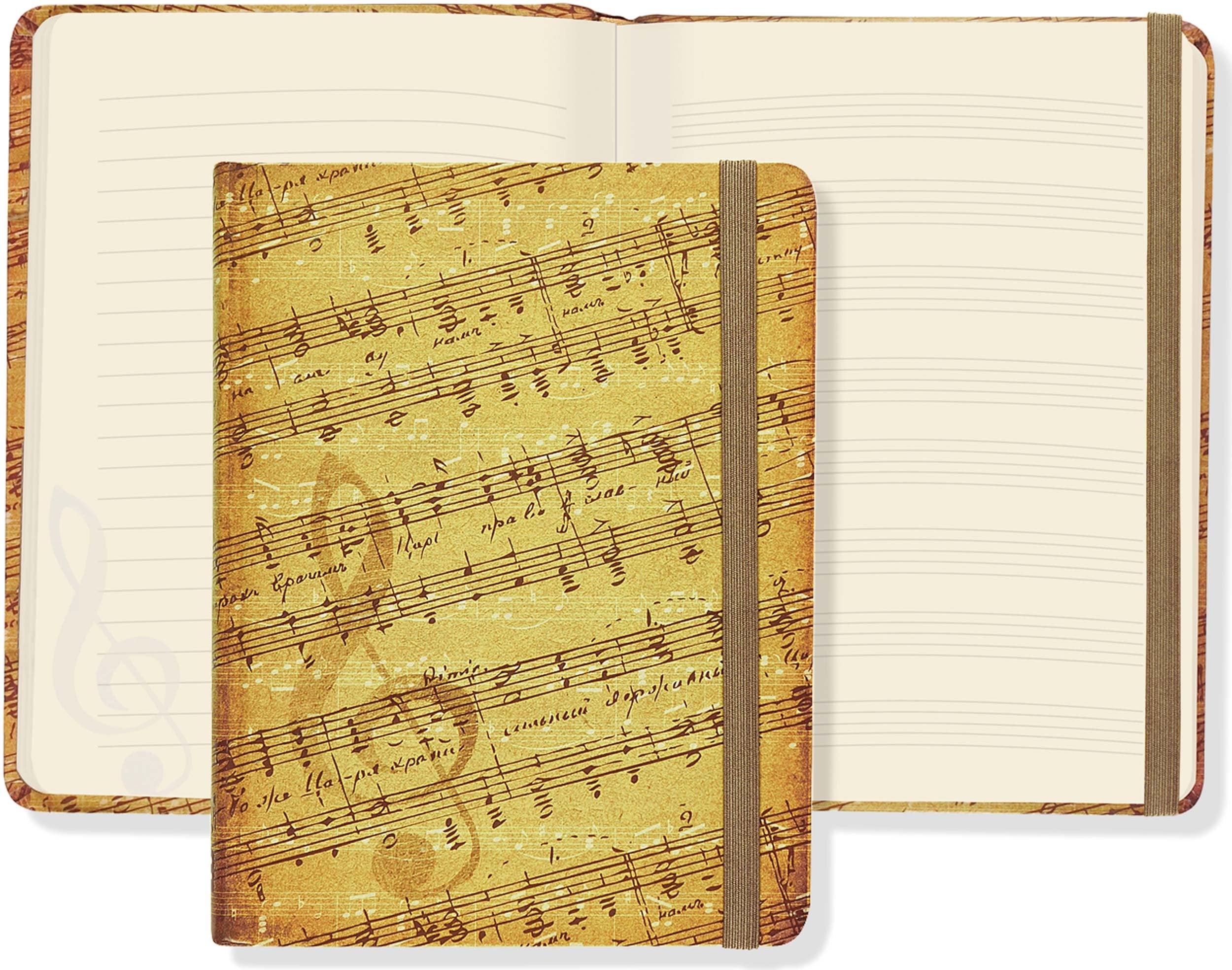 Peter Pauper Press Music Journal - Dual Page Layout | Acid-Free Paper | Elastic Closure 2
