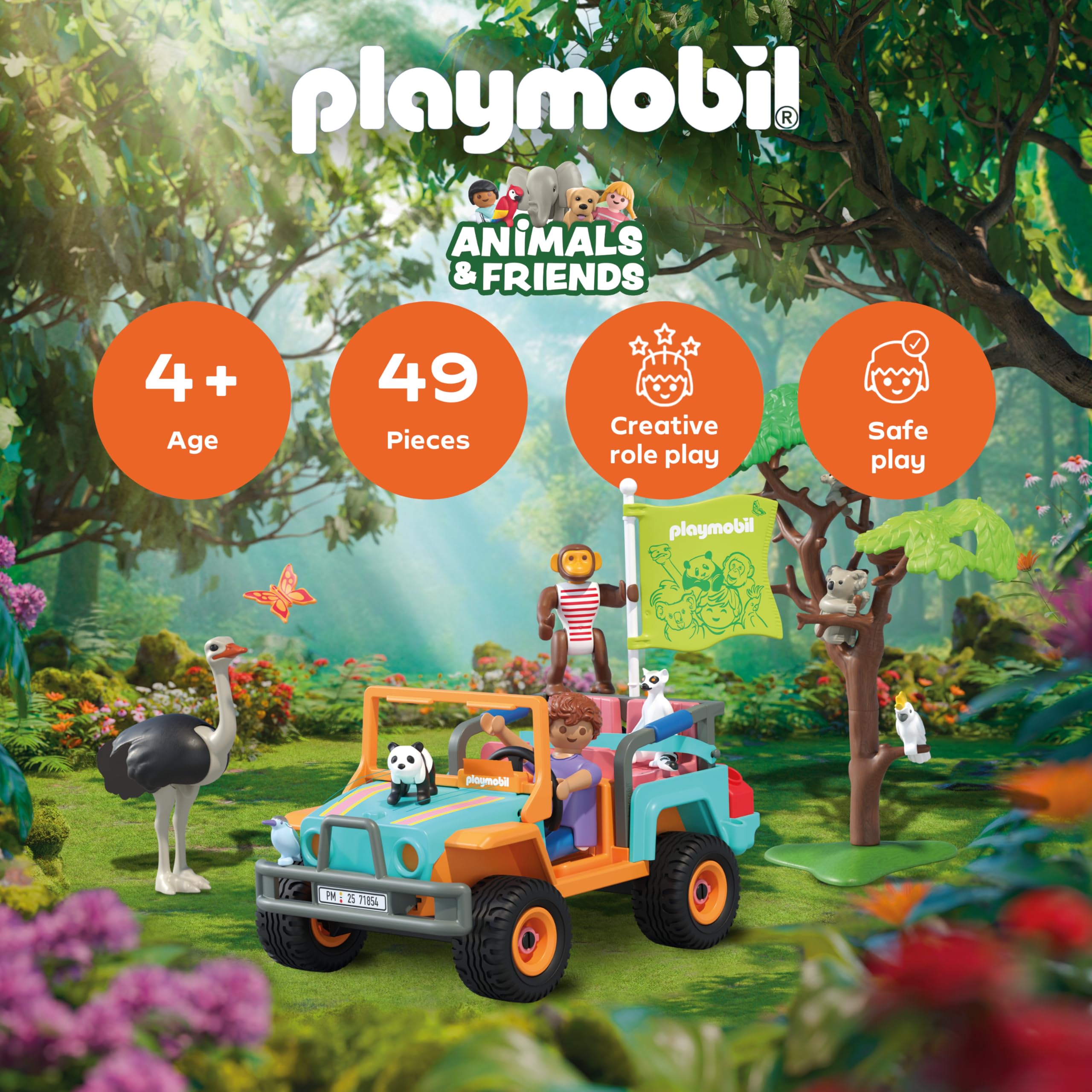 Playmobil Animals & Friends Colorful Off-Road Vehicle | Ages 4+ | Model 71854 2