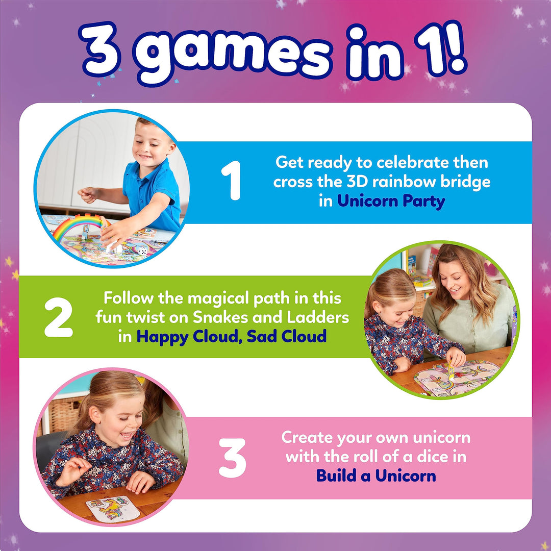 Orchard Toys Unicorn Fun Game 3-in-1 Board Game