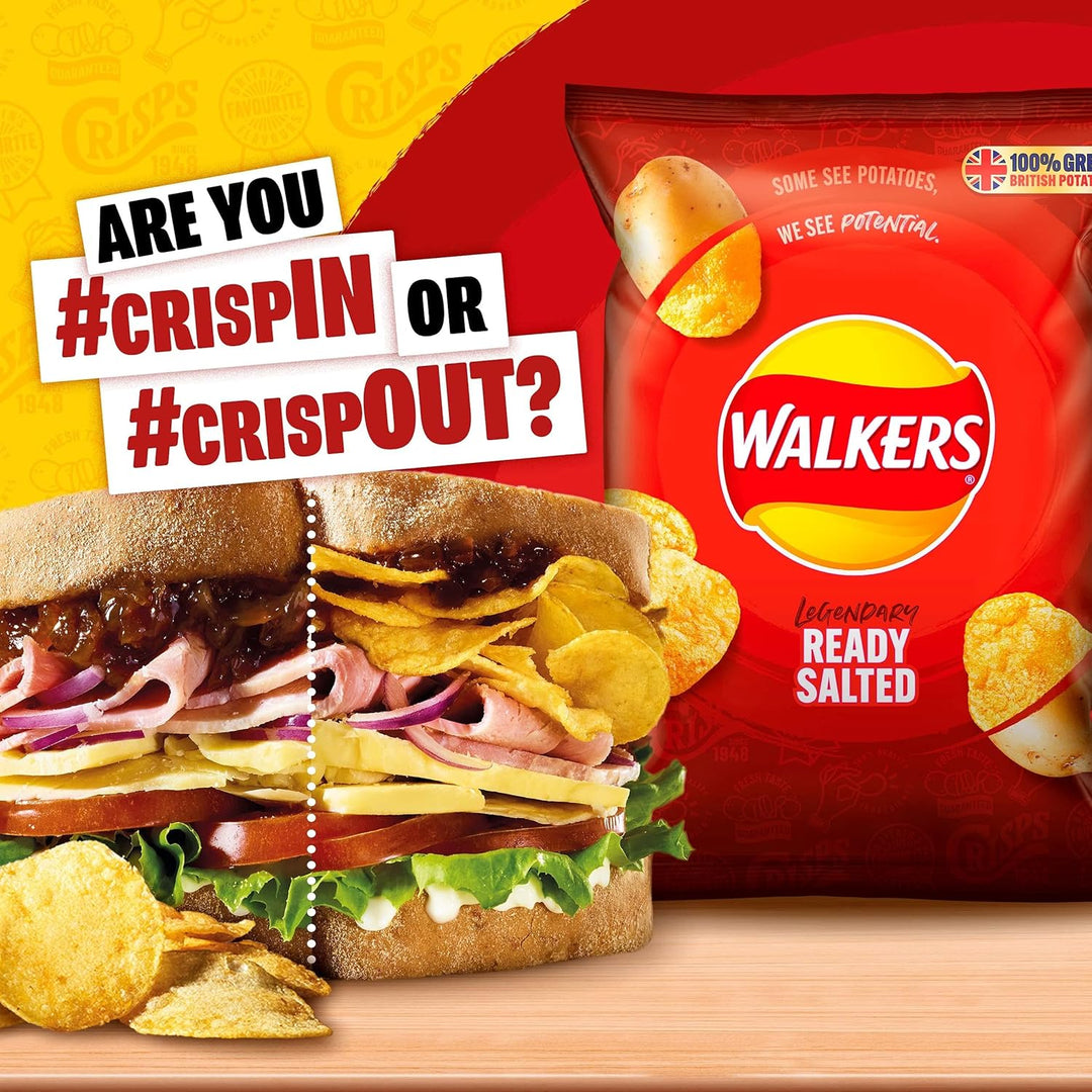 Walkers Ready Salted Multipack Crisps 6x25g
