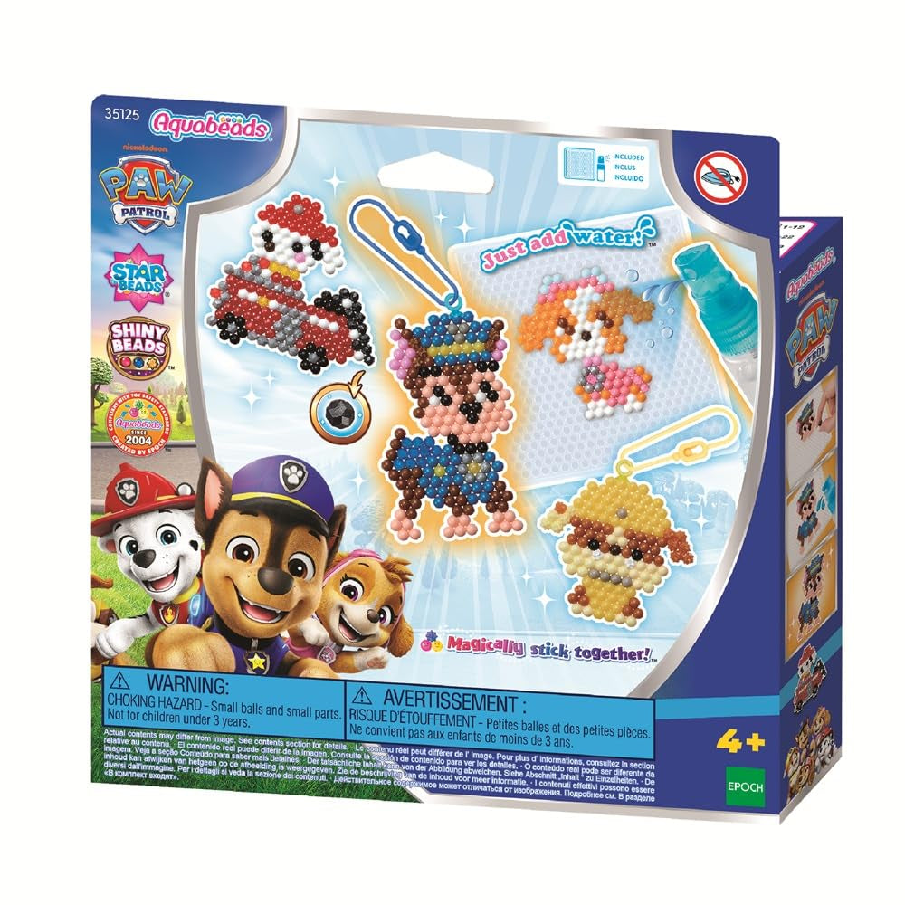 Aquabeads Paw Patrol Keychain Craft Kit - 600 Beads & Accessories for Kids 4+