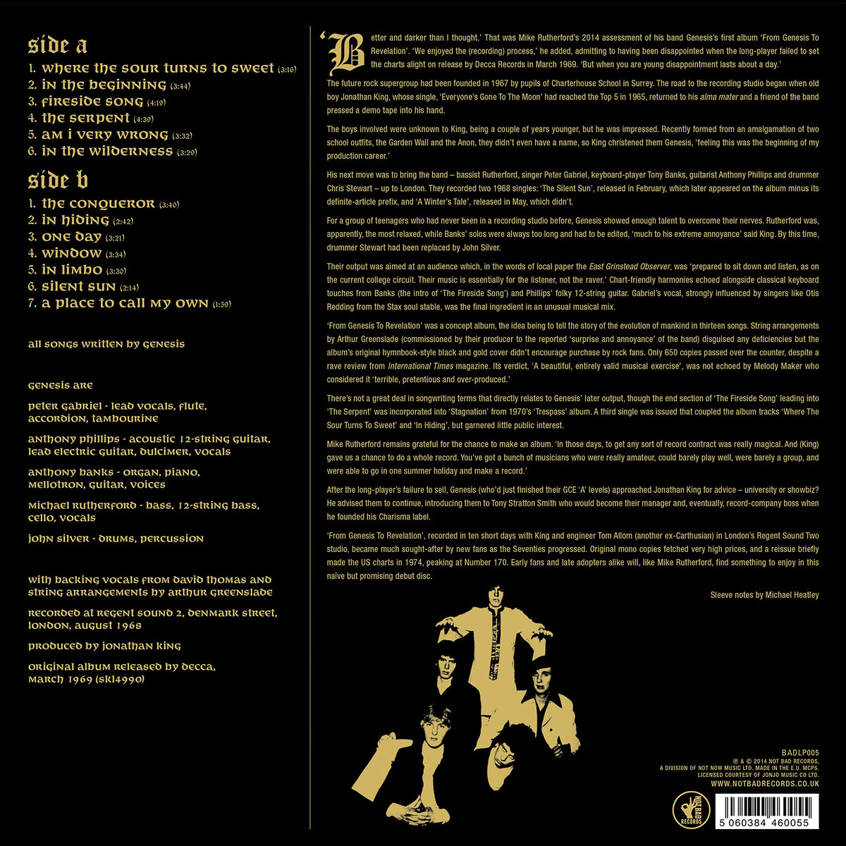 Genesis - From Genesis To Revelation [Embossed Gatefold Edition]