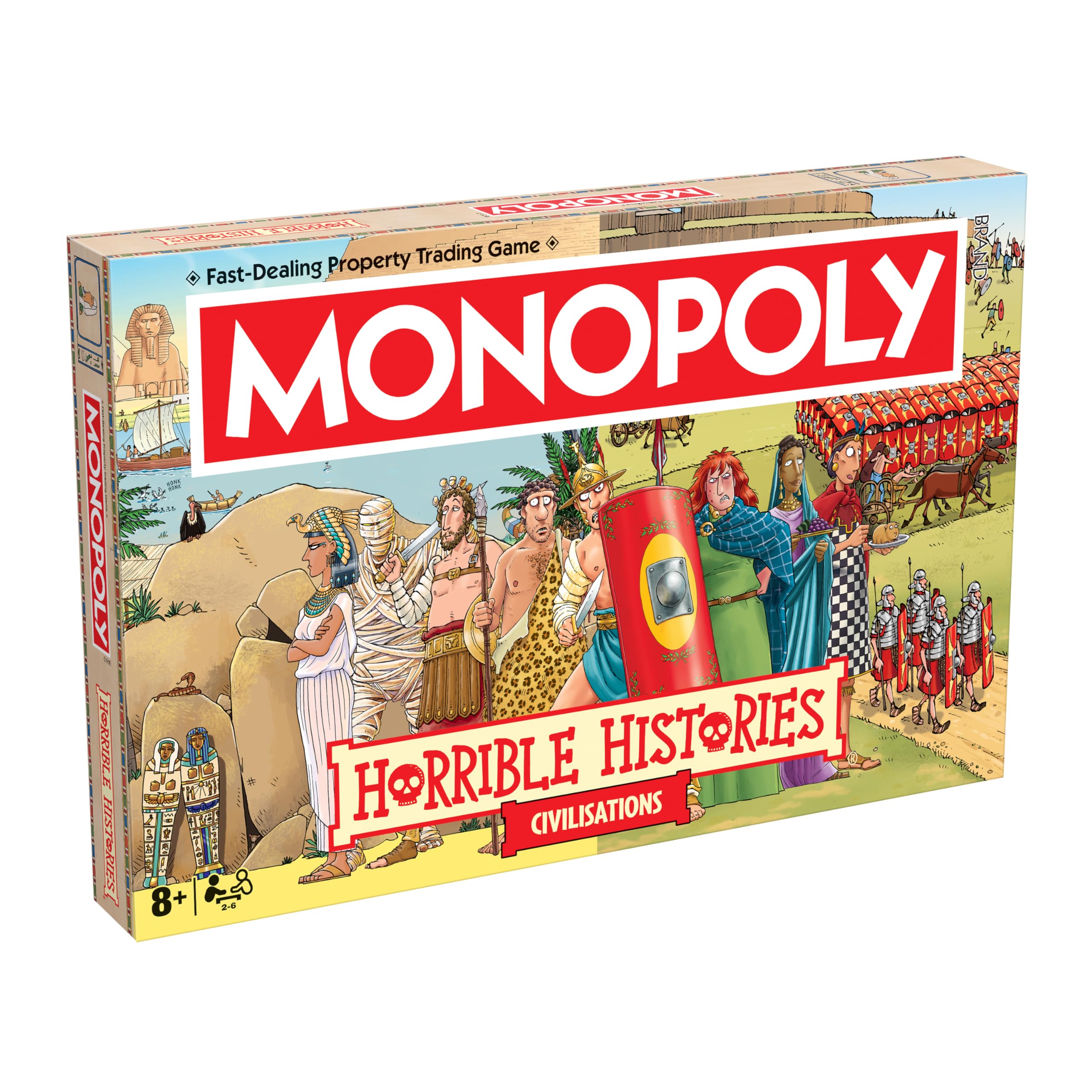 Winning Moves Horrible Histories Ancient Civilisations Monopoly Classic Edition Board Game | 2-6 Players | Ages 8+