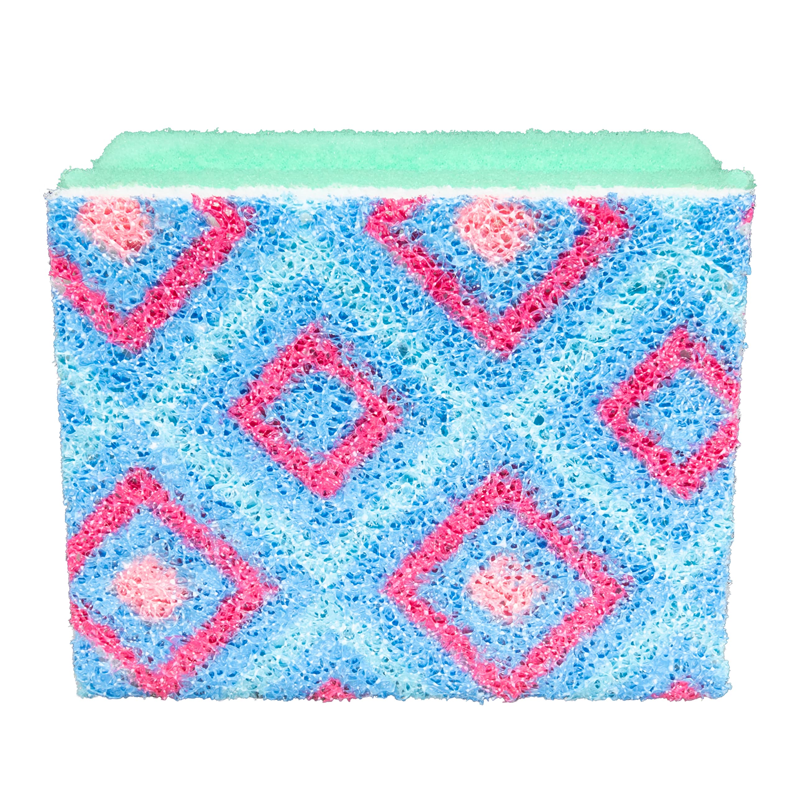 Spontex Washups Mosaik Non Scratch Sponge Scourer - 5x More Resistant | Pack of 2
