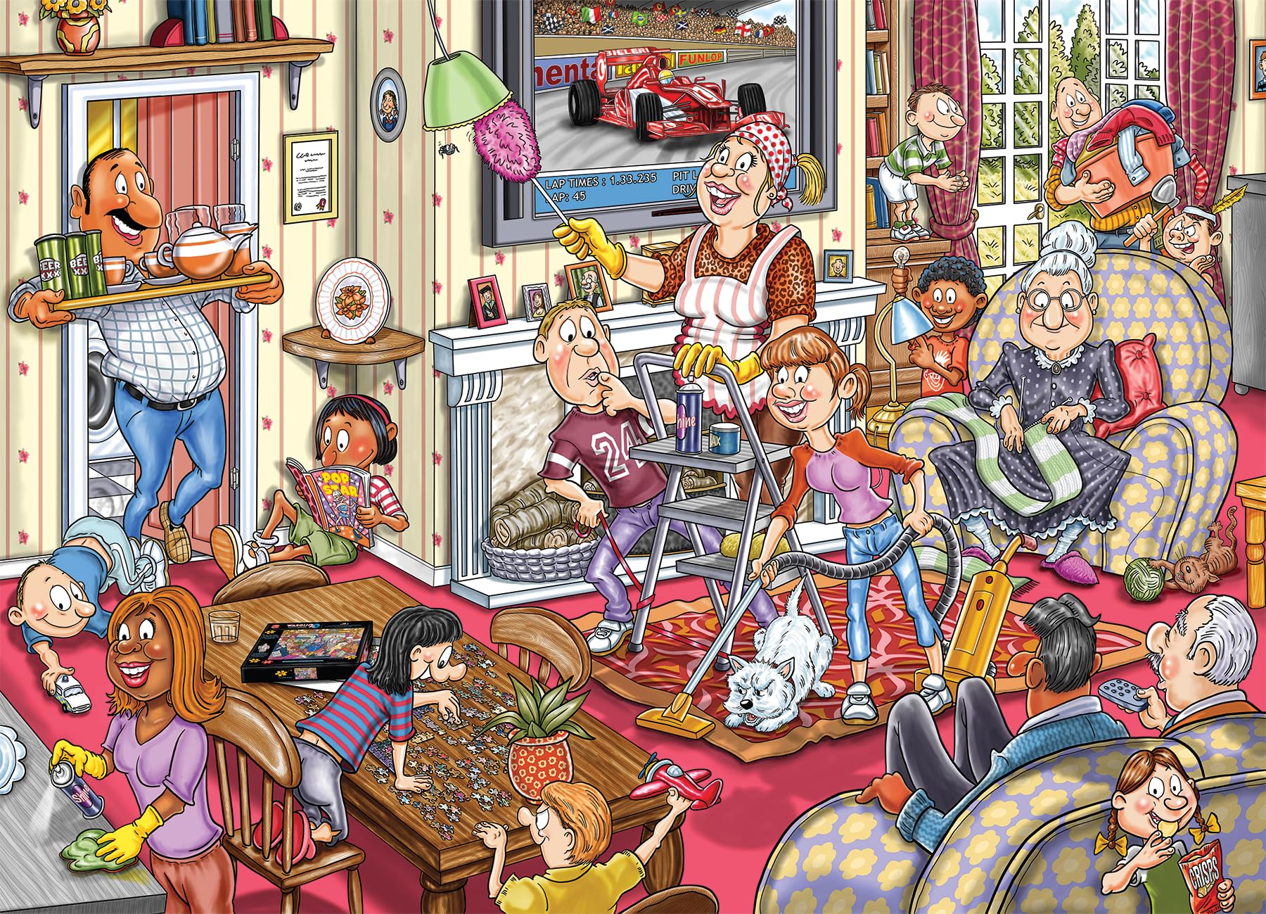Wasgij Retro Mystery 10, Spring has Sprung! - 1000 Piece Adults Jigsaw Puzzle 2