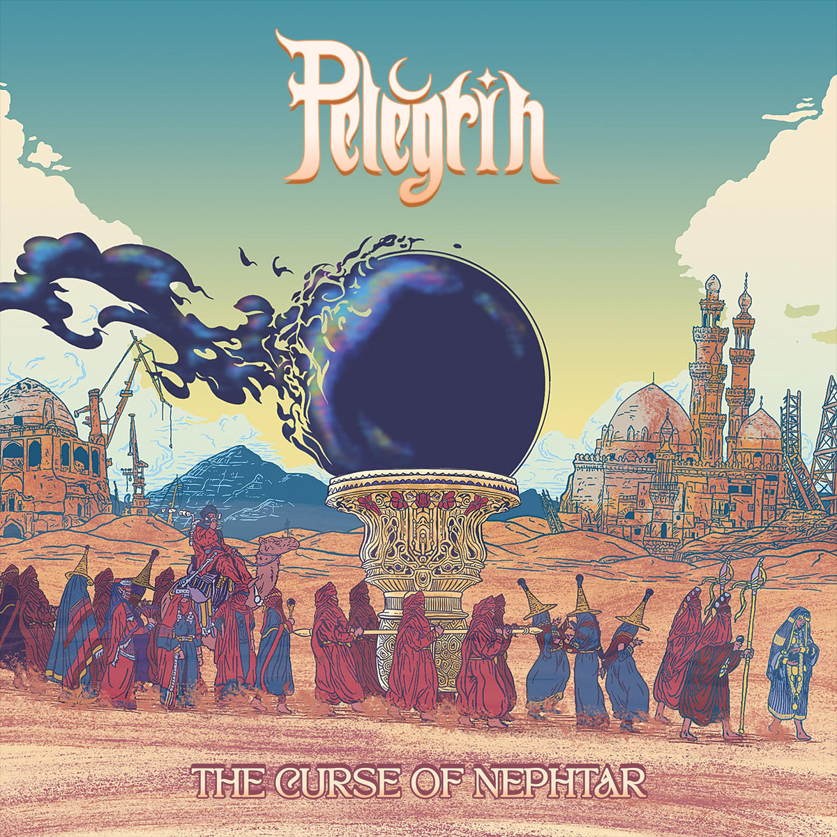 Pelegrin - The Curse of Nephtar [Sea Blue with Mustard Yellow, Burgundy & Opaque Black Vinyl]
