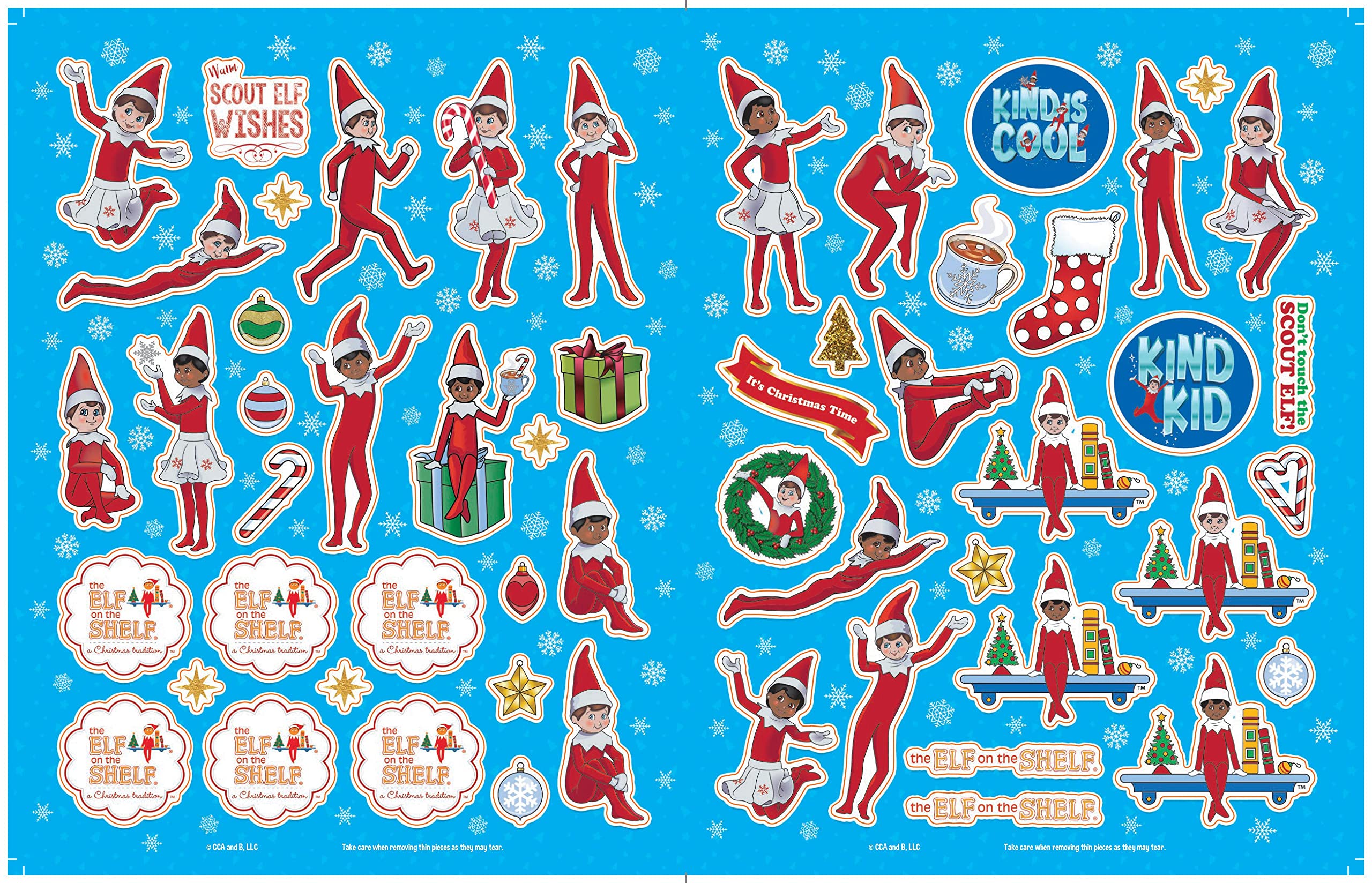 Elf on the Shelf Christmas Activity Pack - Coloring, Sticker & Activity Books with 100+ Reusable Stickers 17