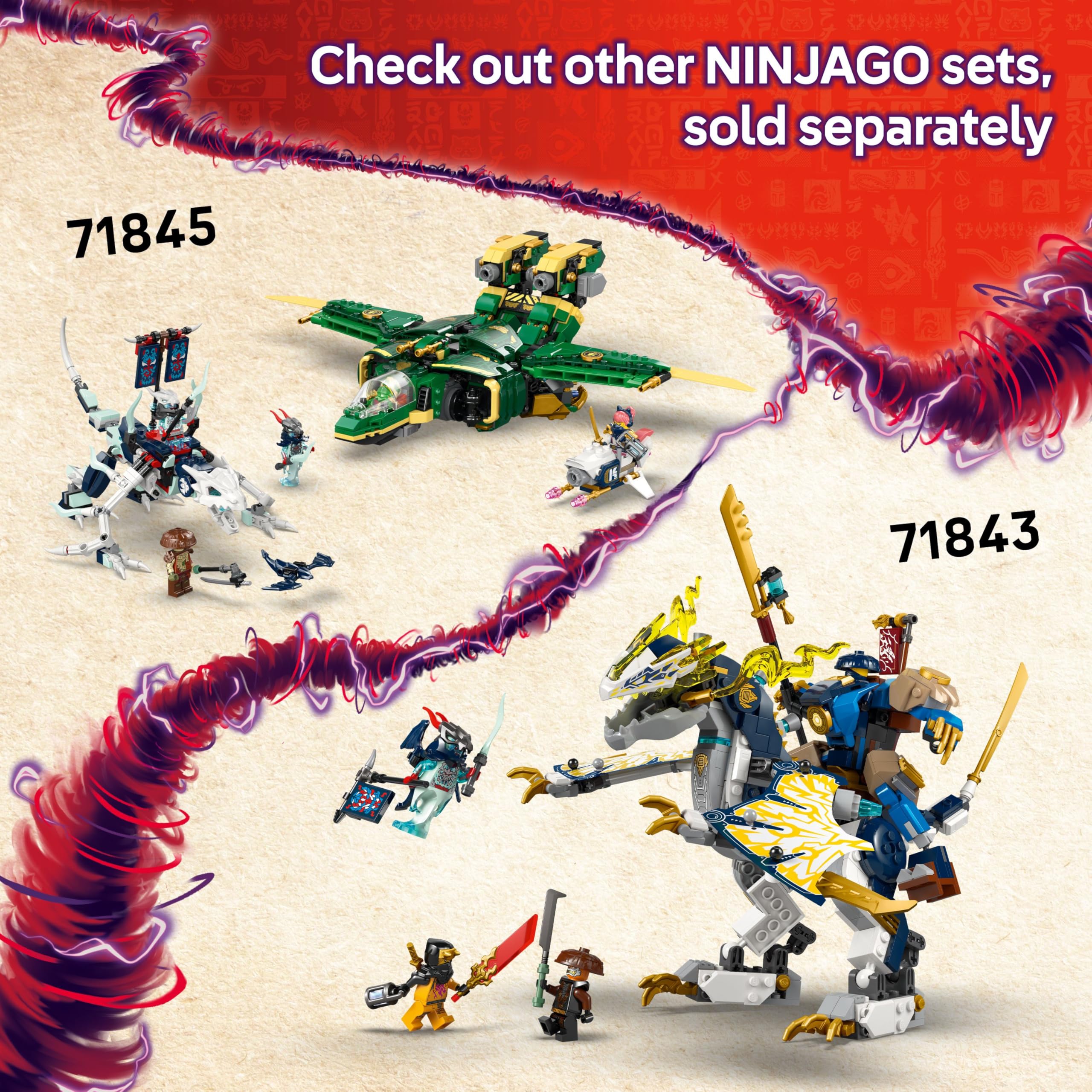 LEGO NINJAGO Ninja Combat Vehicle - 3-in-1 Set with 6 Minifigures | Model 71844 | Ages 8+ 7