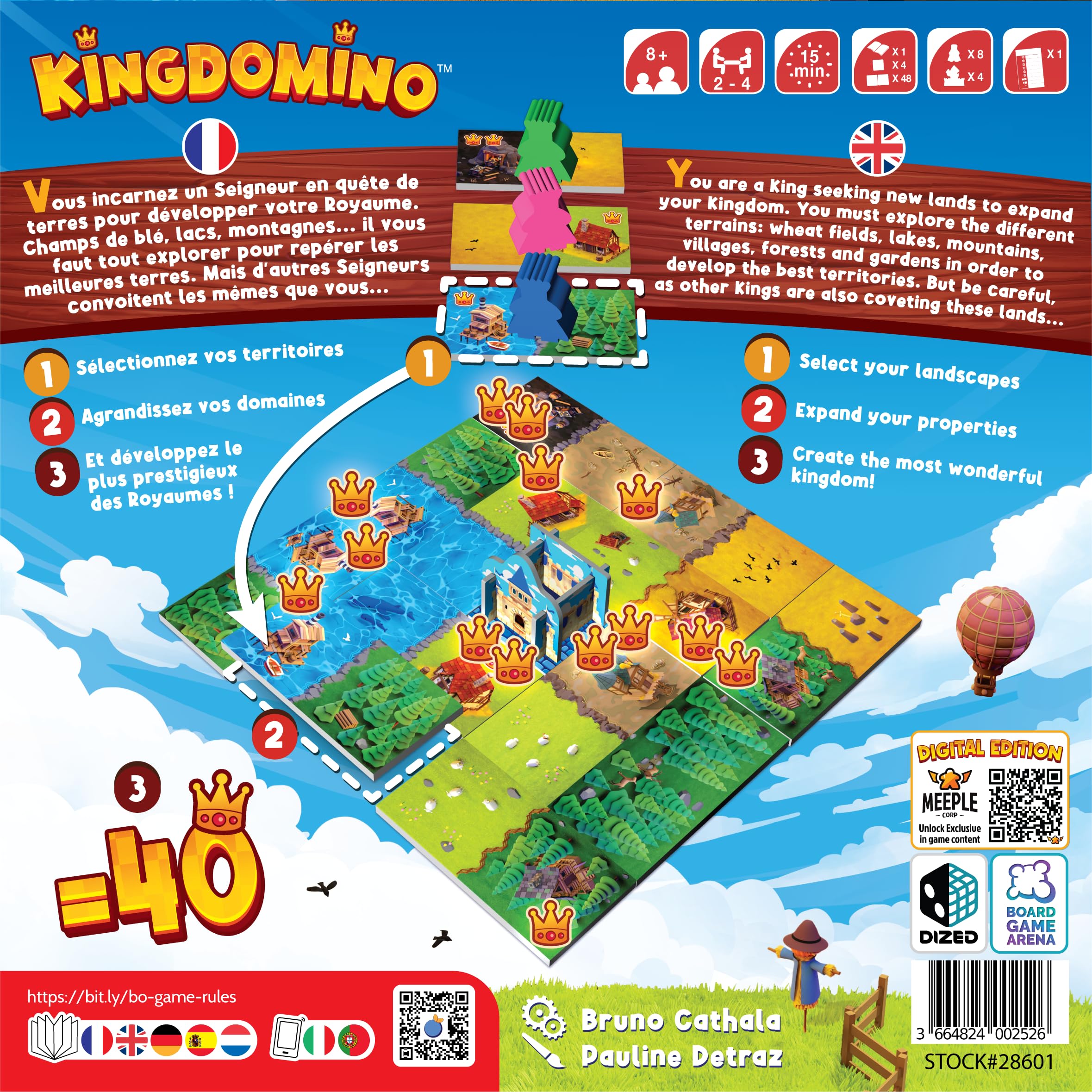 blue orange Kingdomino Refresh Edition Board Game | Ages 8+ | 2-4 Players | 15 Minutes 3