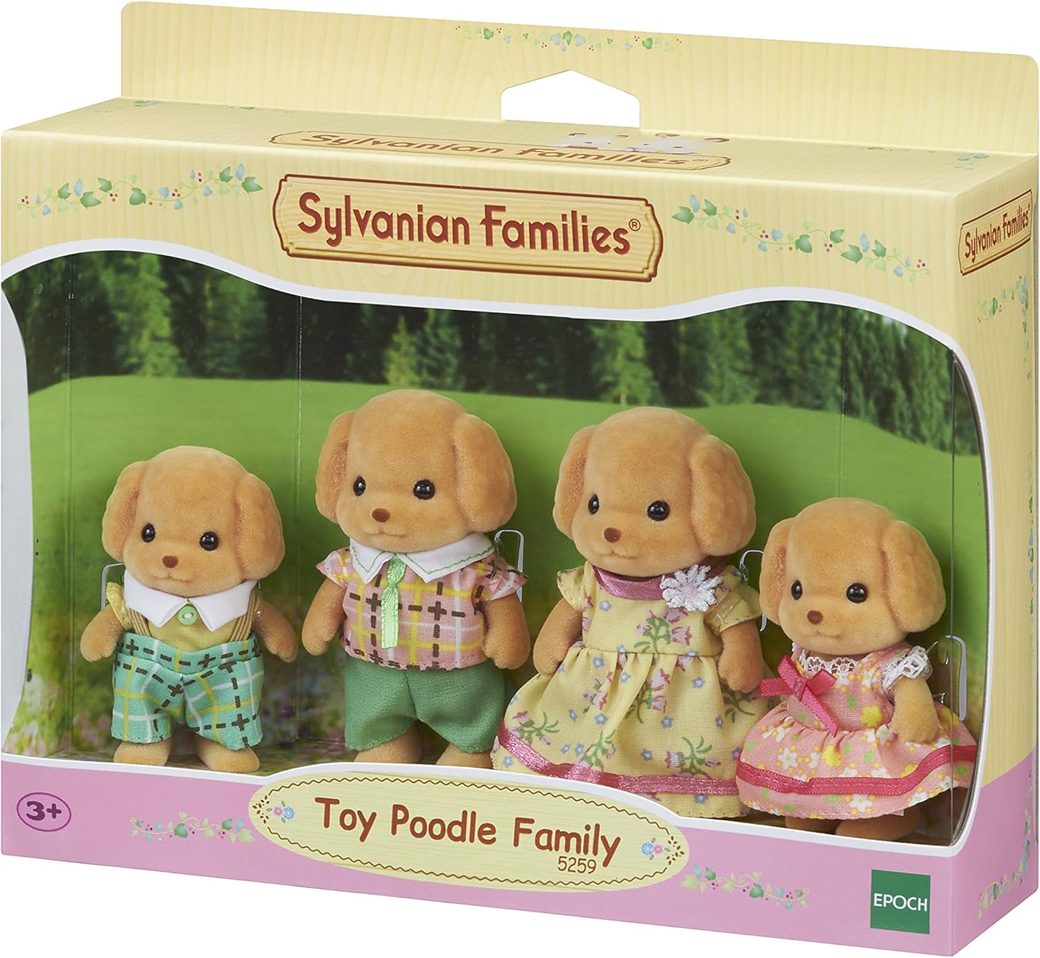 Sylvanian Families Toy Poodle Family - 4-Piece Playset with Story Book 2