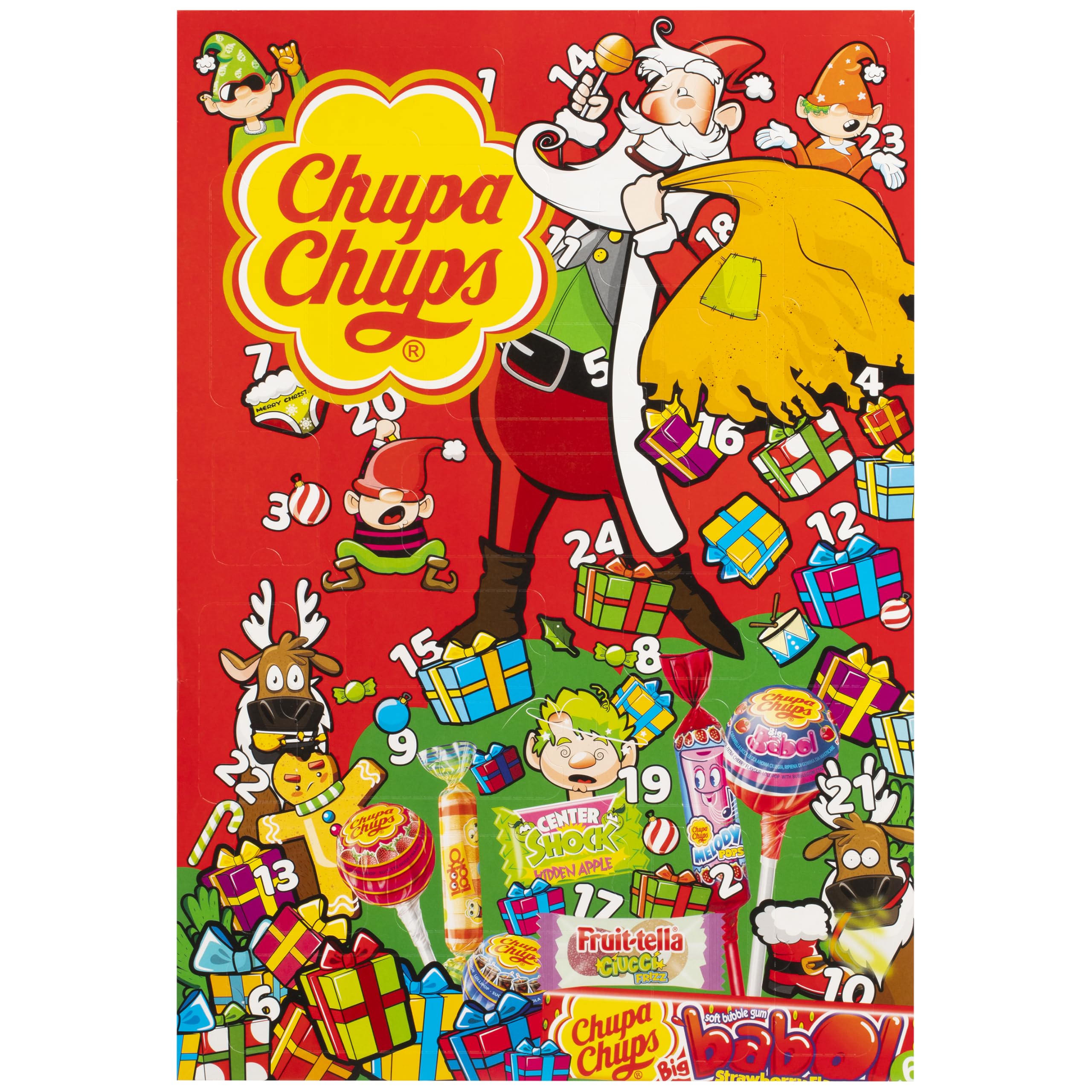 Chupa Chups Festive Christmas Delight - 24-Day Sweet Assortment Advent Calendar