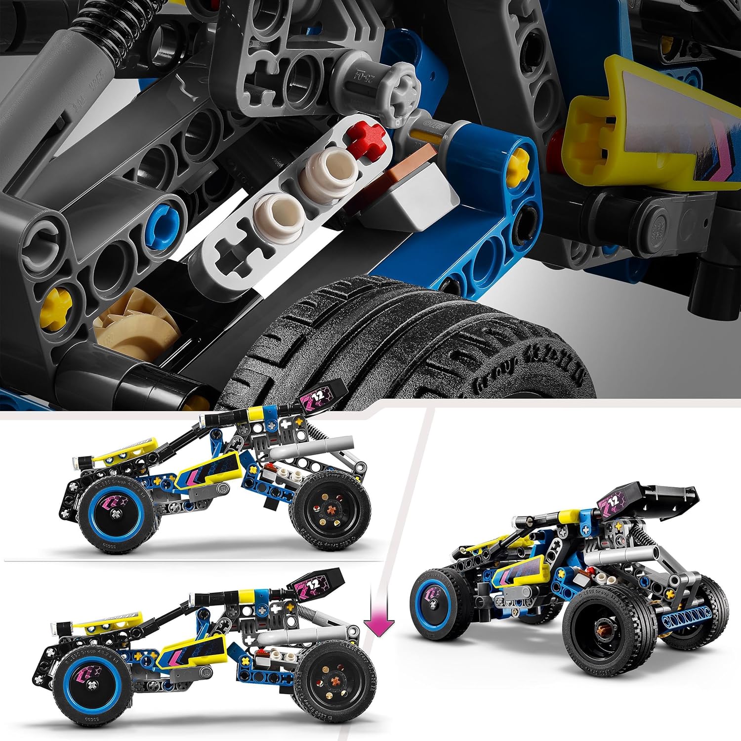 LEGO Technic Off-Road Race Buggy 42164 - 4-Cylinder Engine & Flex Steering Building Set for Kids 8+ 5