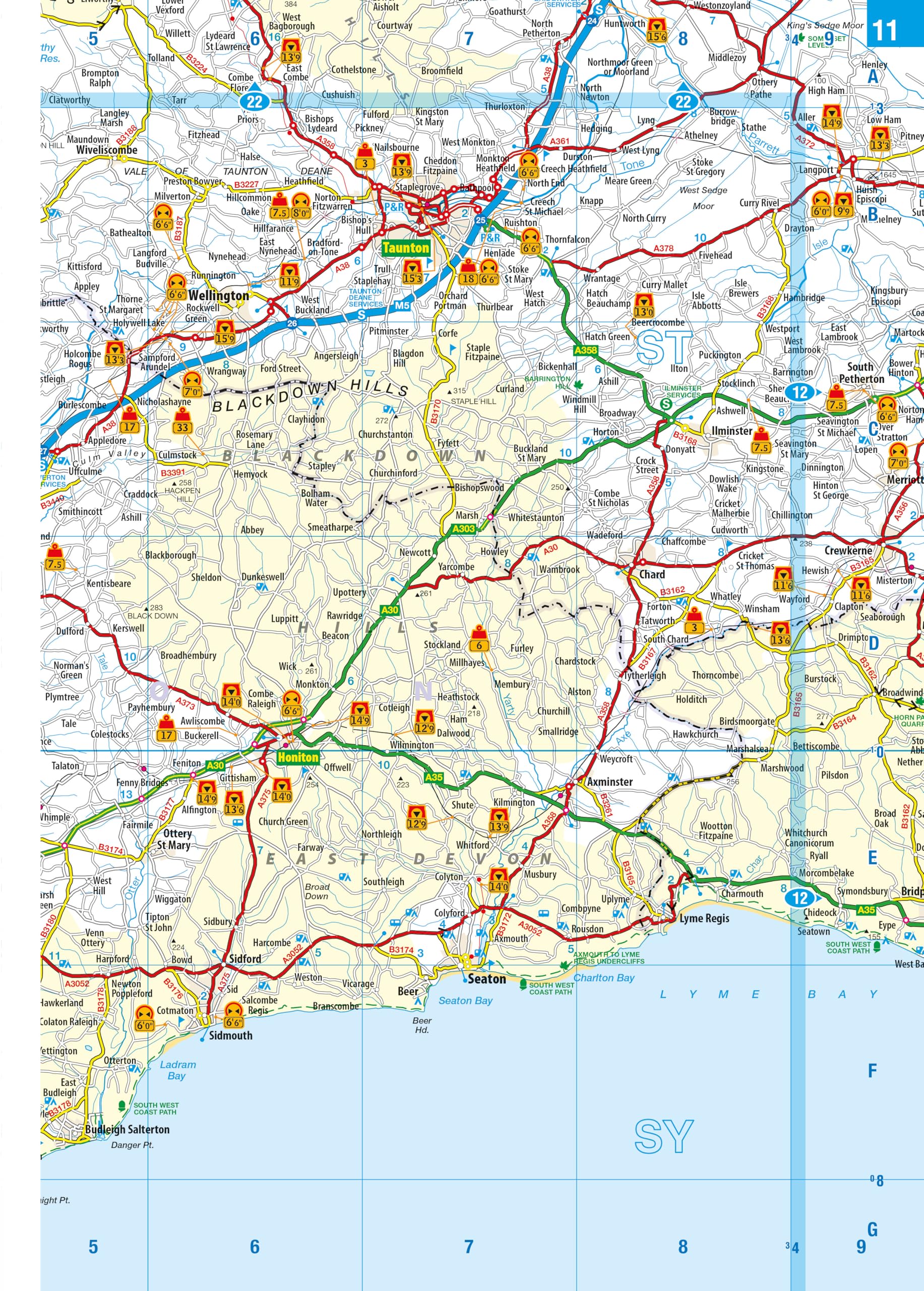 Philip's Big Easy to Read Trucker's Road Atlas Britain - Over 4,000 Bridges with Restrictions | Spiral Bound | English 5
