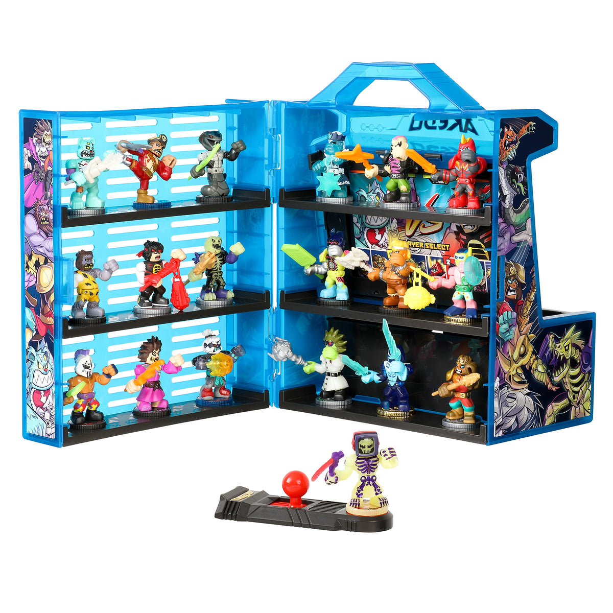 Akedo 14241 Ultimate Arcade Warriors Collector Case - Glow-in-the-Dark Warrior Playset | Series 2