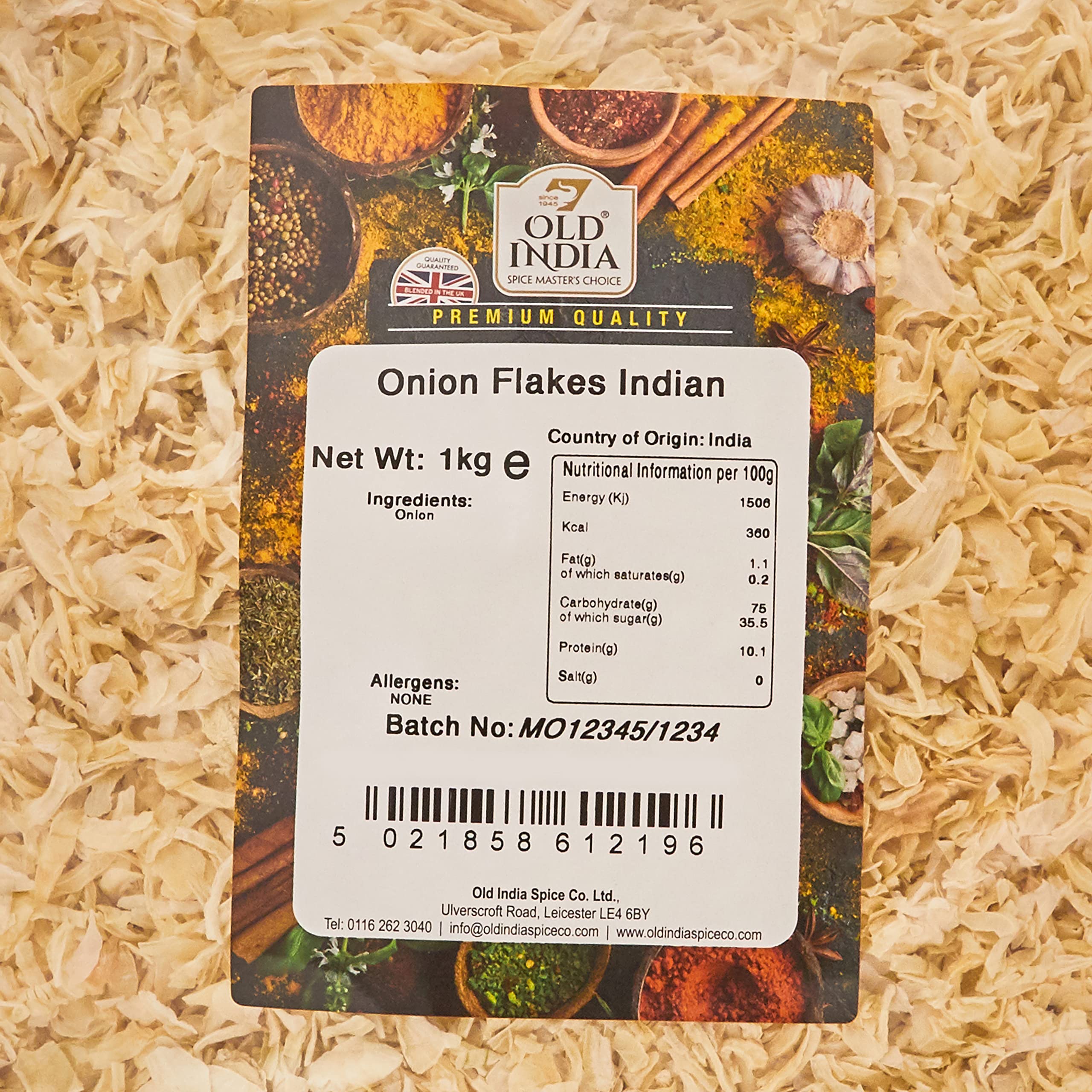 Old India Onion Flakes - 100% Natural Indian Seasoning | 1kg Heat Sealed Bag 2