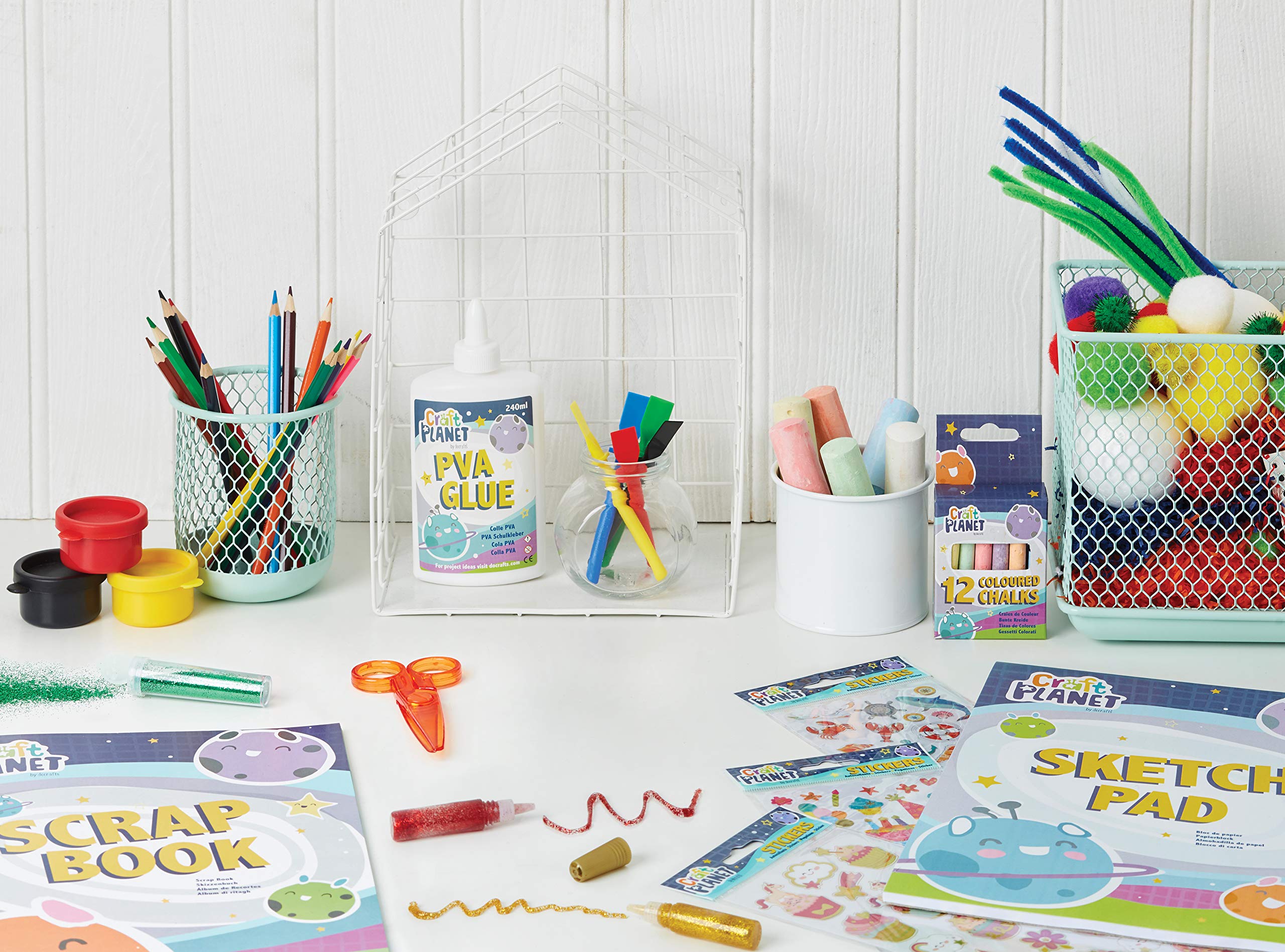 Craft Planet 1 Litre White PVA Glue | Strong, Tacky, Washable | For Paper, Wood & Kids Craft 2