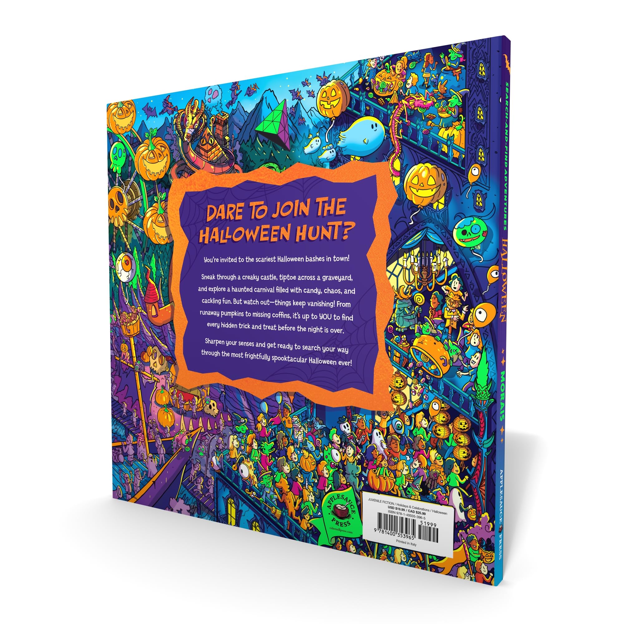 Applesauce Press Halloween Search-and-Find Adventures - Interactive Halloween Activity Book for Ages 8+