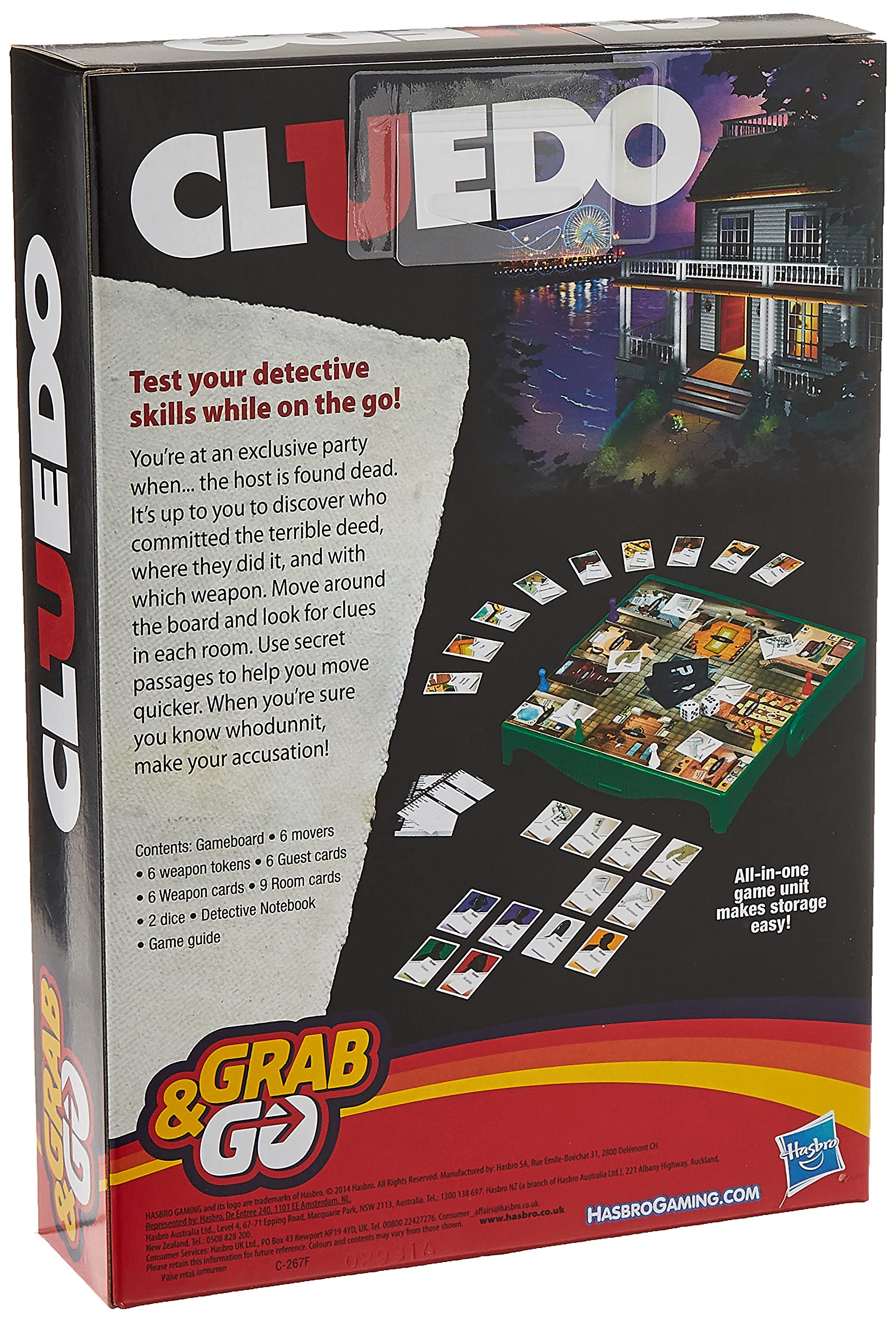 Hasbro Gaming Cluedo Grab & Go Edition - Mystery Board Game for 3-6 Players 3