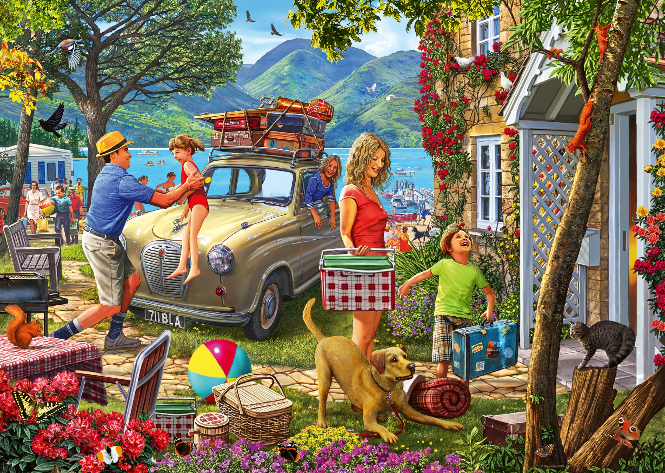 Ravensburger Holiday Cottage Jigsaw Puzzle - 1000 Pieces | Summer Scene | FSC Certified