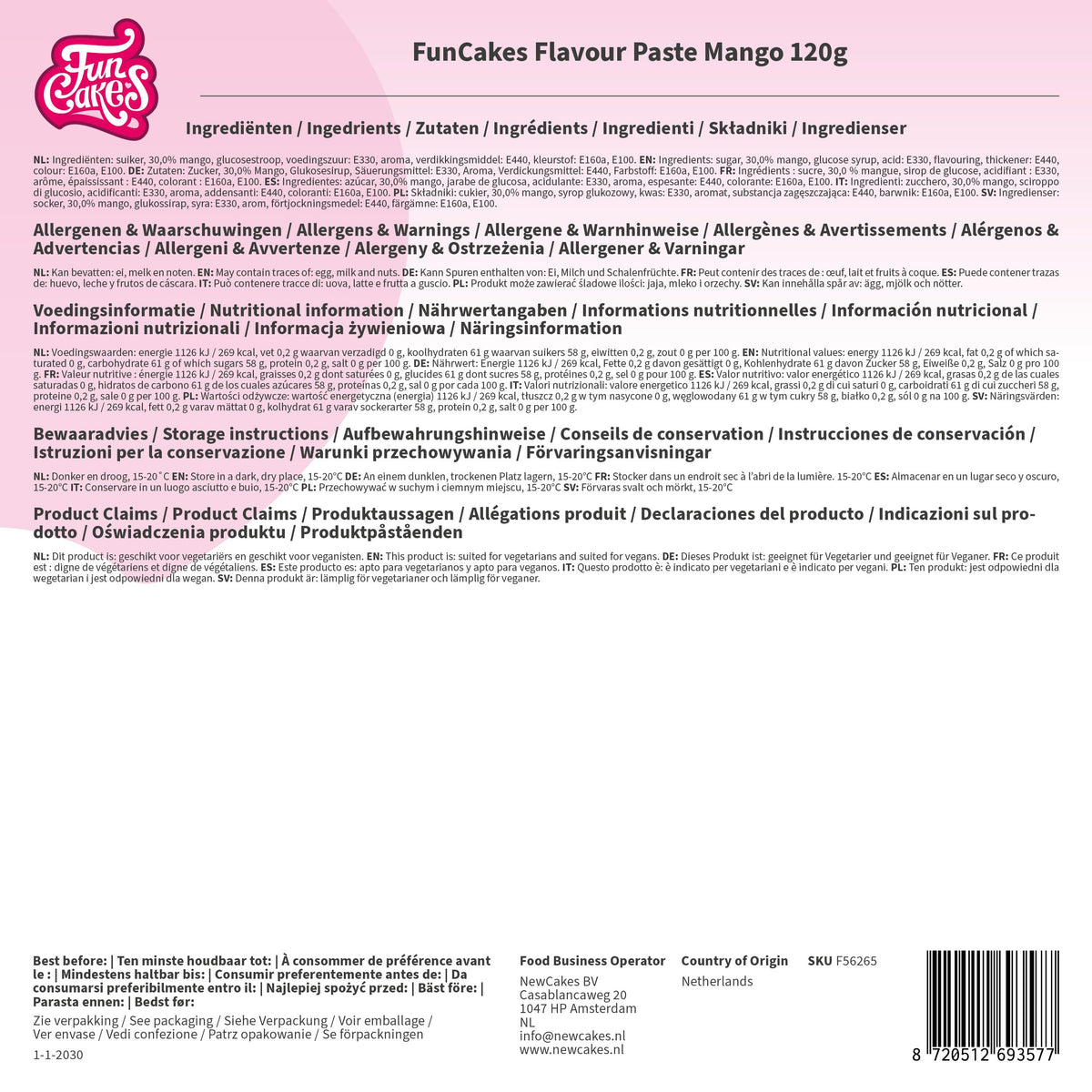 FunCakes Mango Flavour Paste - 120 g
