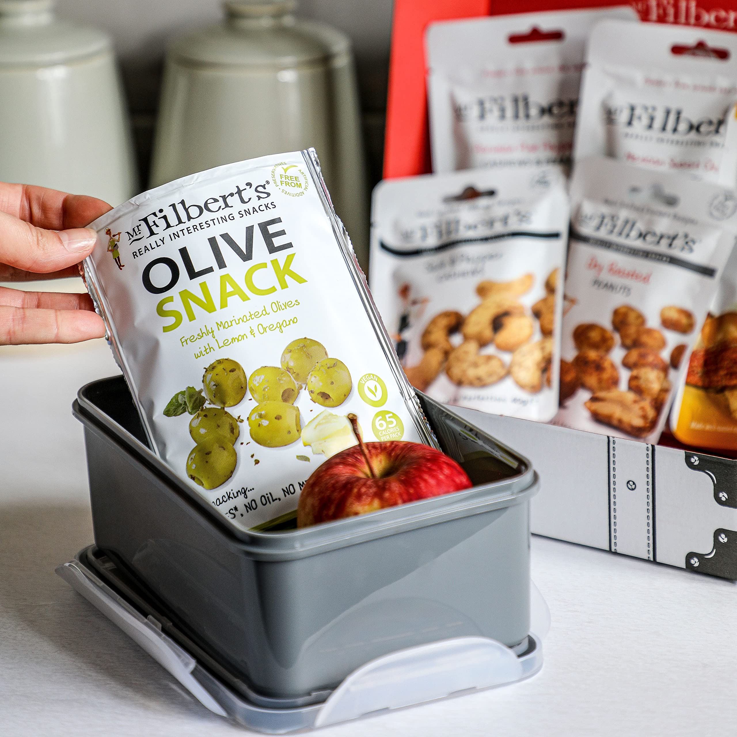 Mr Filbert's Snack Selection - Assorted Nuts and Olives - 6 Pack Gourmet Gift 3