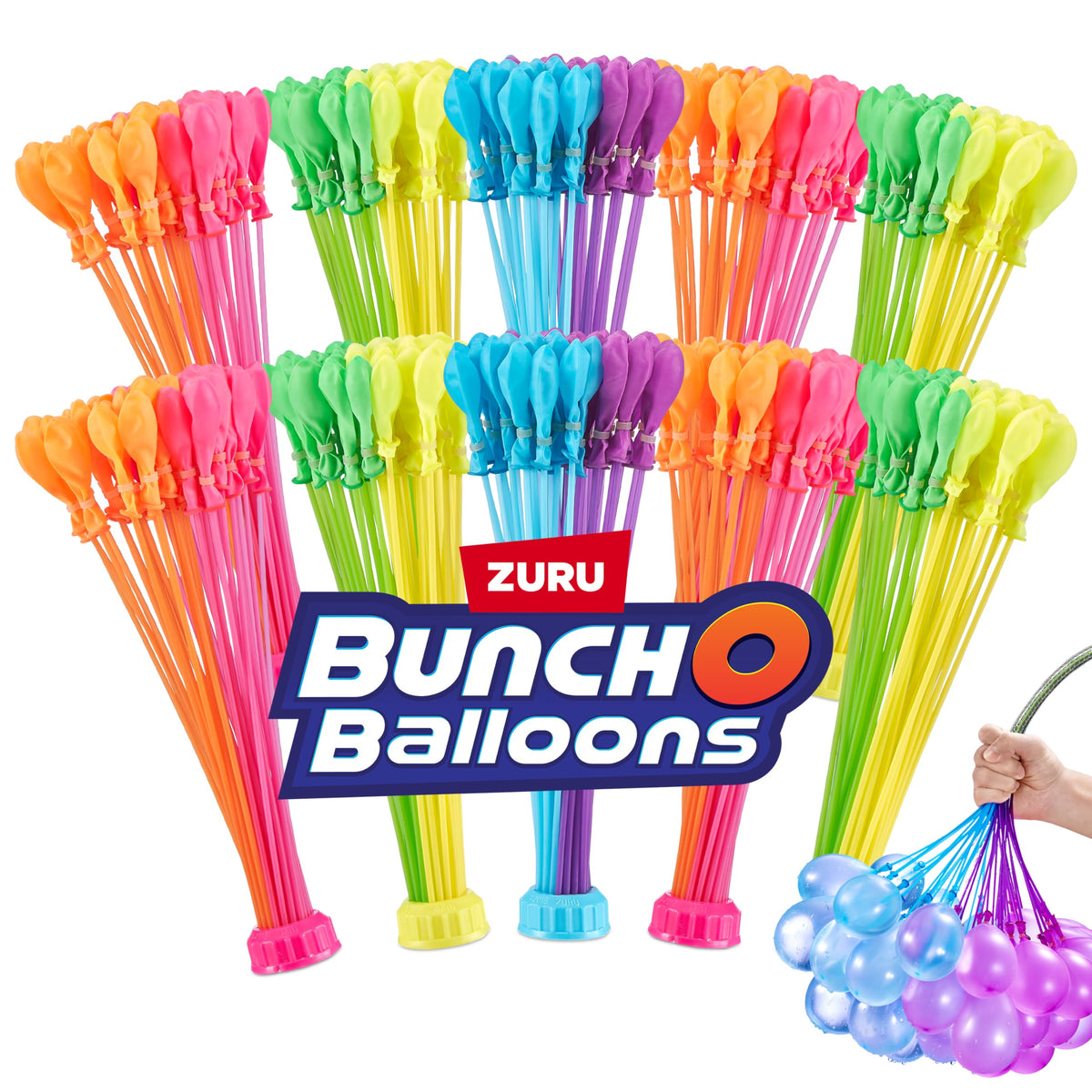 Bunch O Balloons Tropical Party - 330+ Water Balloons | Rapid-Fill | Self-Sealing