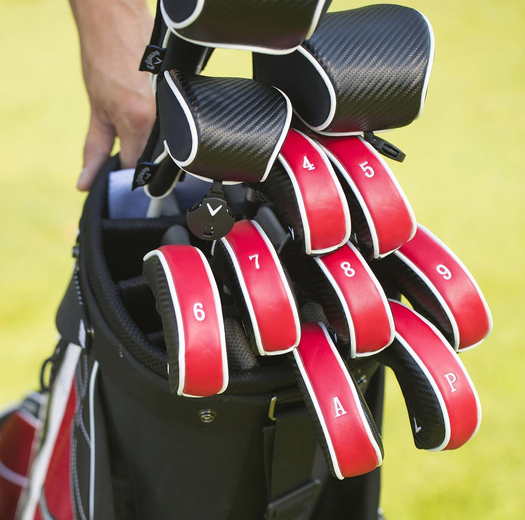 Callaway Deluxe Iron Head Covers Set of 9 - Red (C10733)