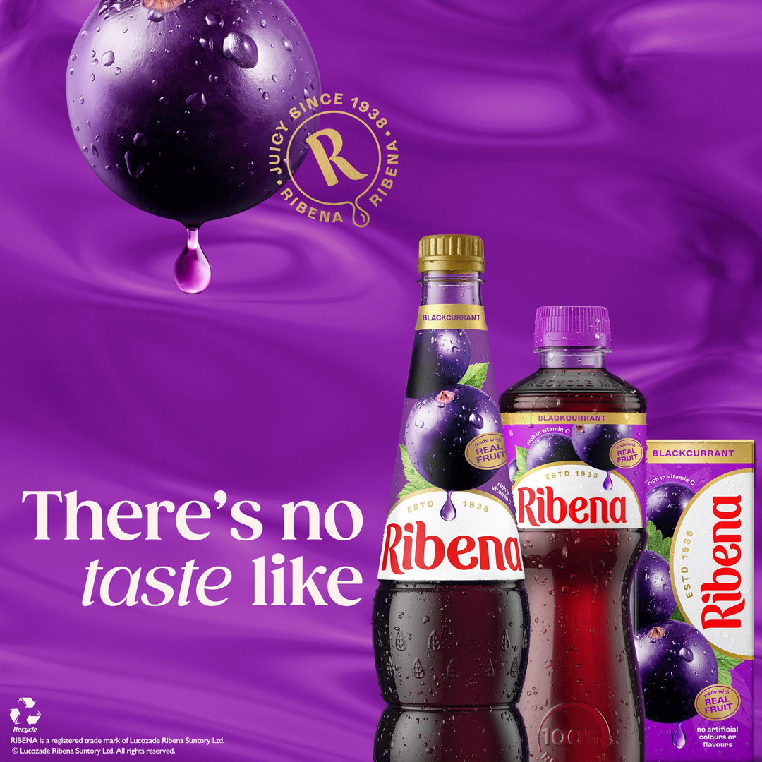 Ribena Blackcurrant Squash 1.5L – Made with Real British Blackcurrants, Rich in Vitamin C