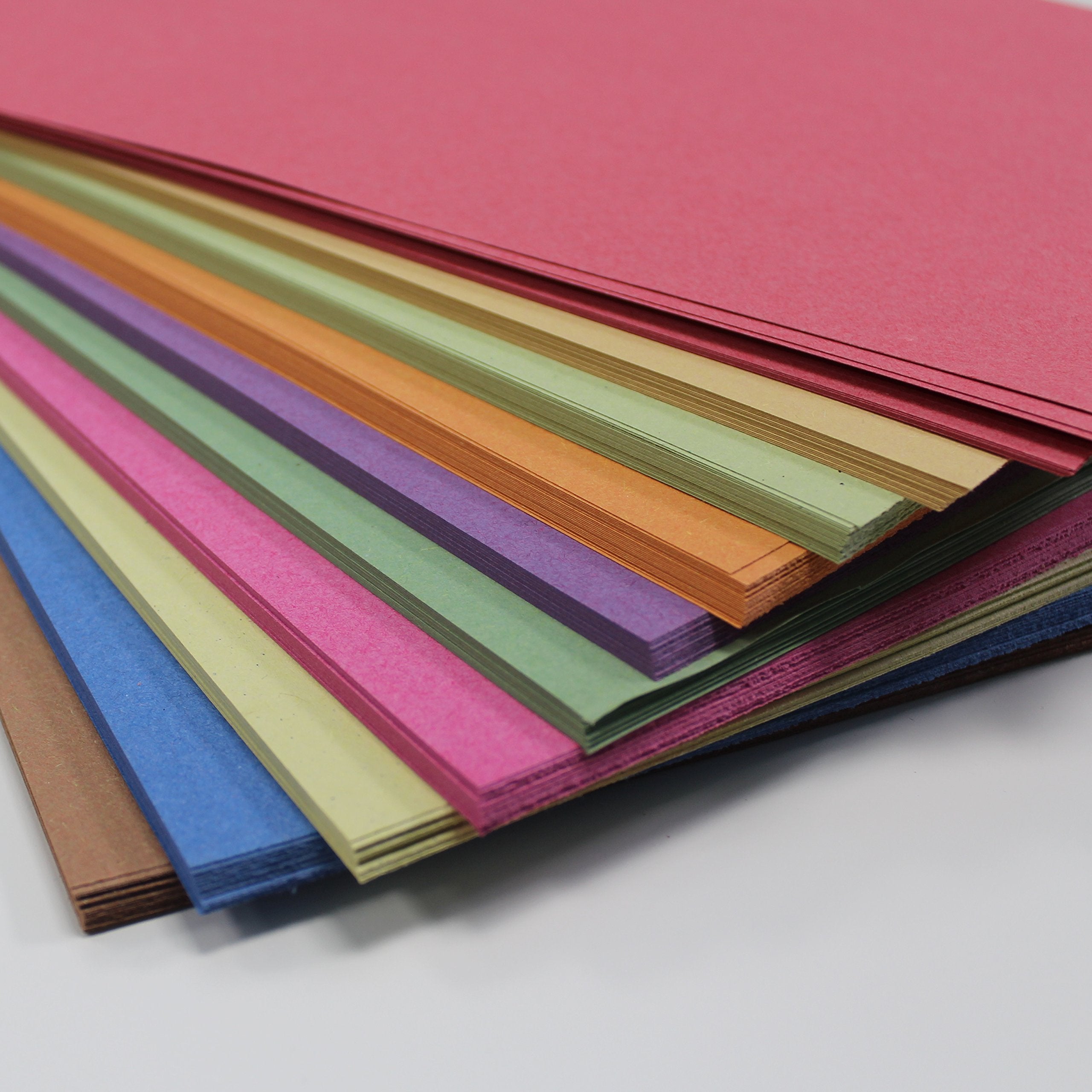 Be Creative A4 Recycled Sugar Paper - 250 Sheets in 10 Bright Assorted Colours | 100gsm