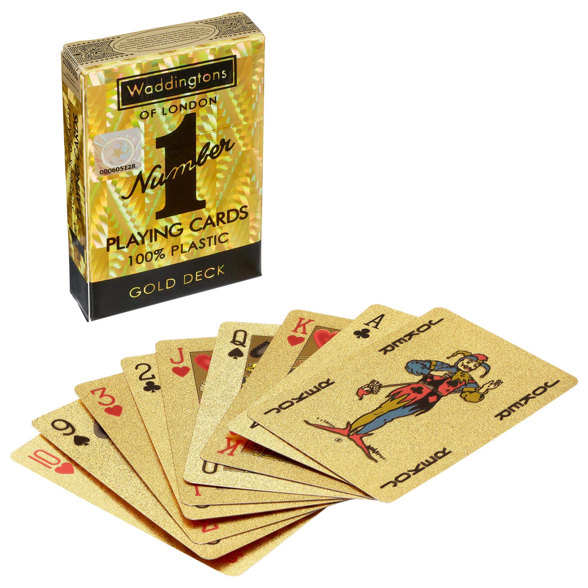 Waddingtons Number 1 Playing Cards - Gold Edition | Plastic Material | Waterproof | Unisex Children 6