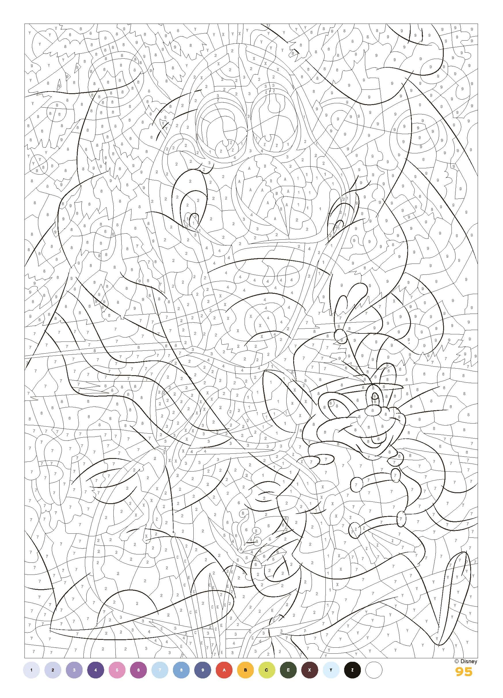 HACHETTE HEROES Mystery Colouring - Portraits: Reveal Iconic Disney Characters | 128 Pages | English 2