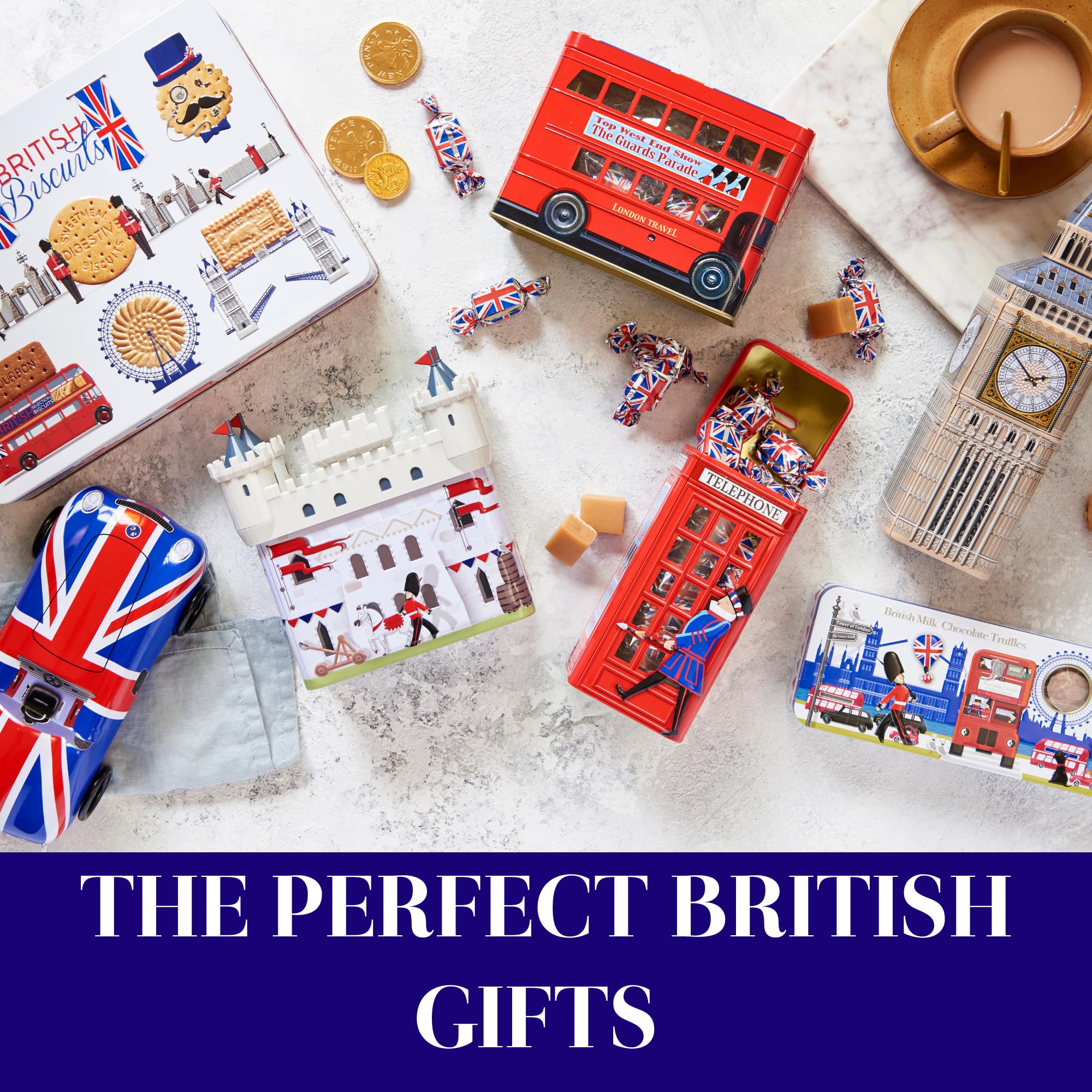 The Silver Crane Co. British Phone Box Souvenir Tin with Vanilla Fudge - 200g Christmas Gift 8