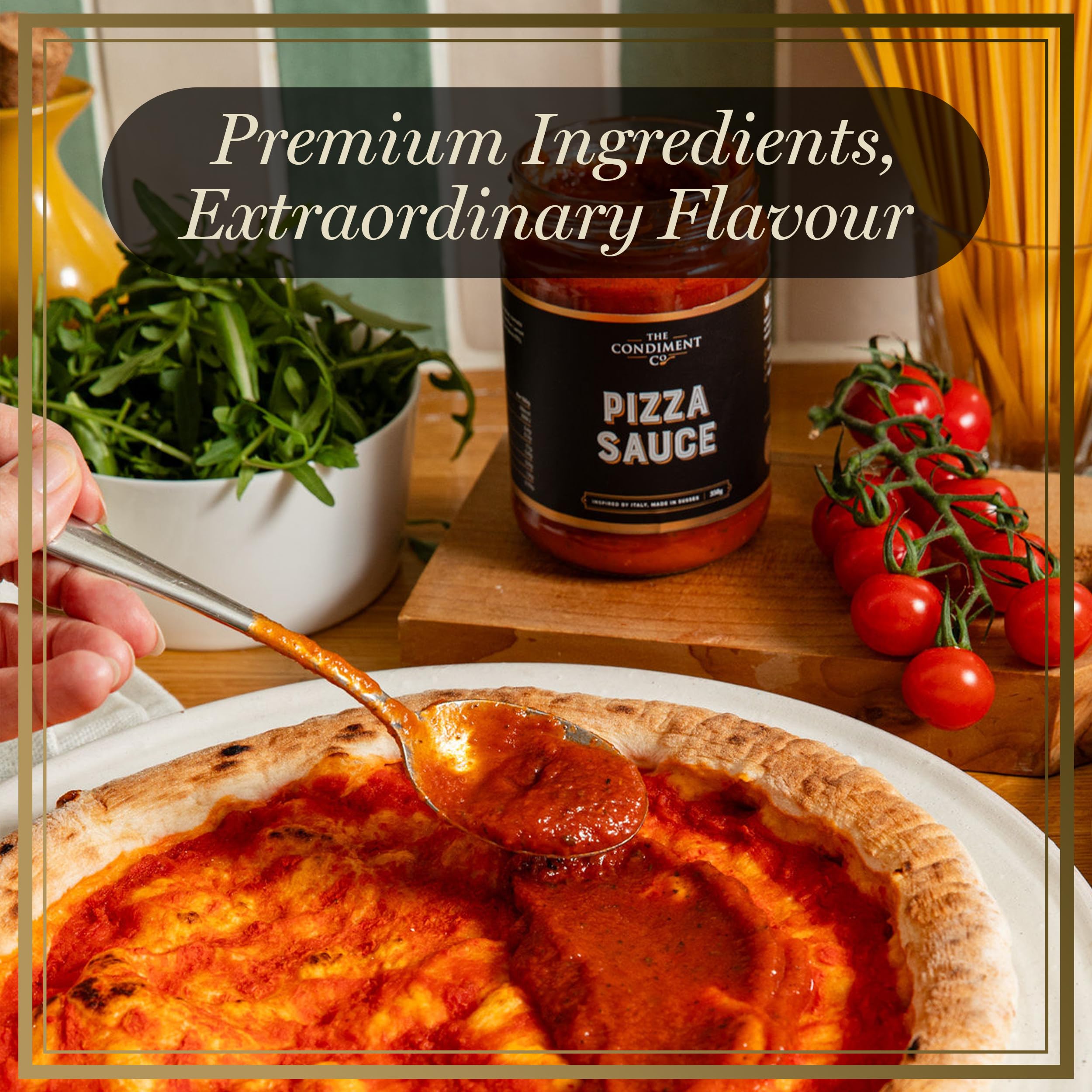 The Condiment Company Pizza Sauce, Rich Tomato & Herb Cooking Sauce 6