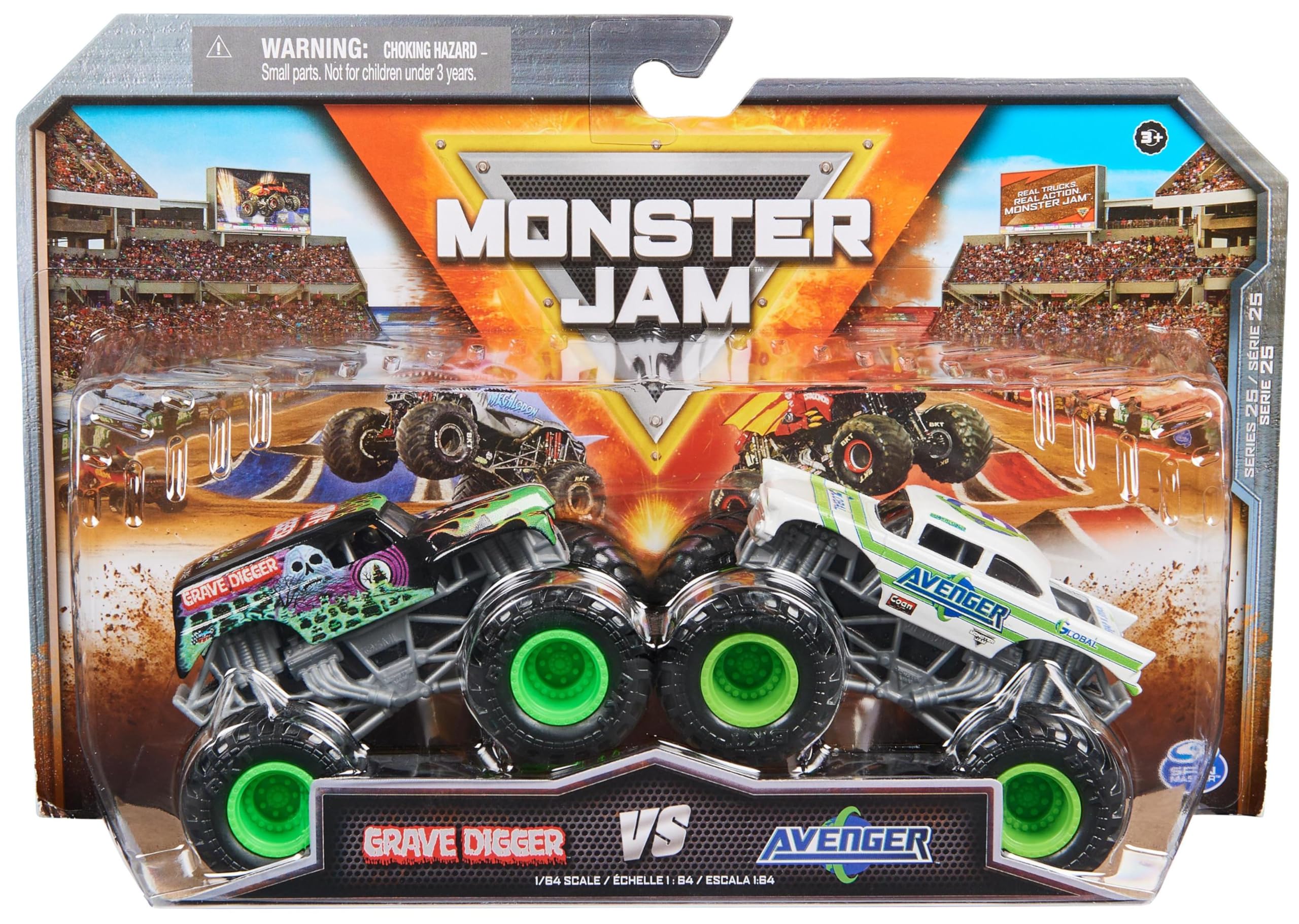 Monster Jam 1:64 Scale Die-Cast 2-Pack Motor Vehicles | Assorted Models | Ages 3+ 1