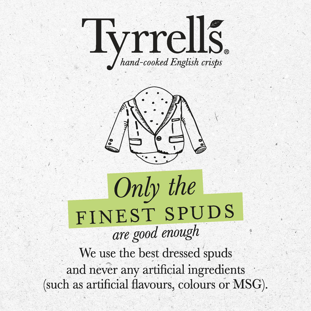 Tyrrells Hand-Cooked Mature Cheddar & Chive Crisps 150g