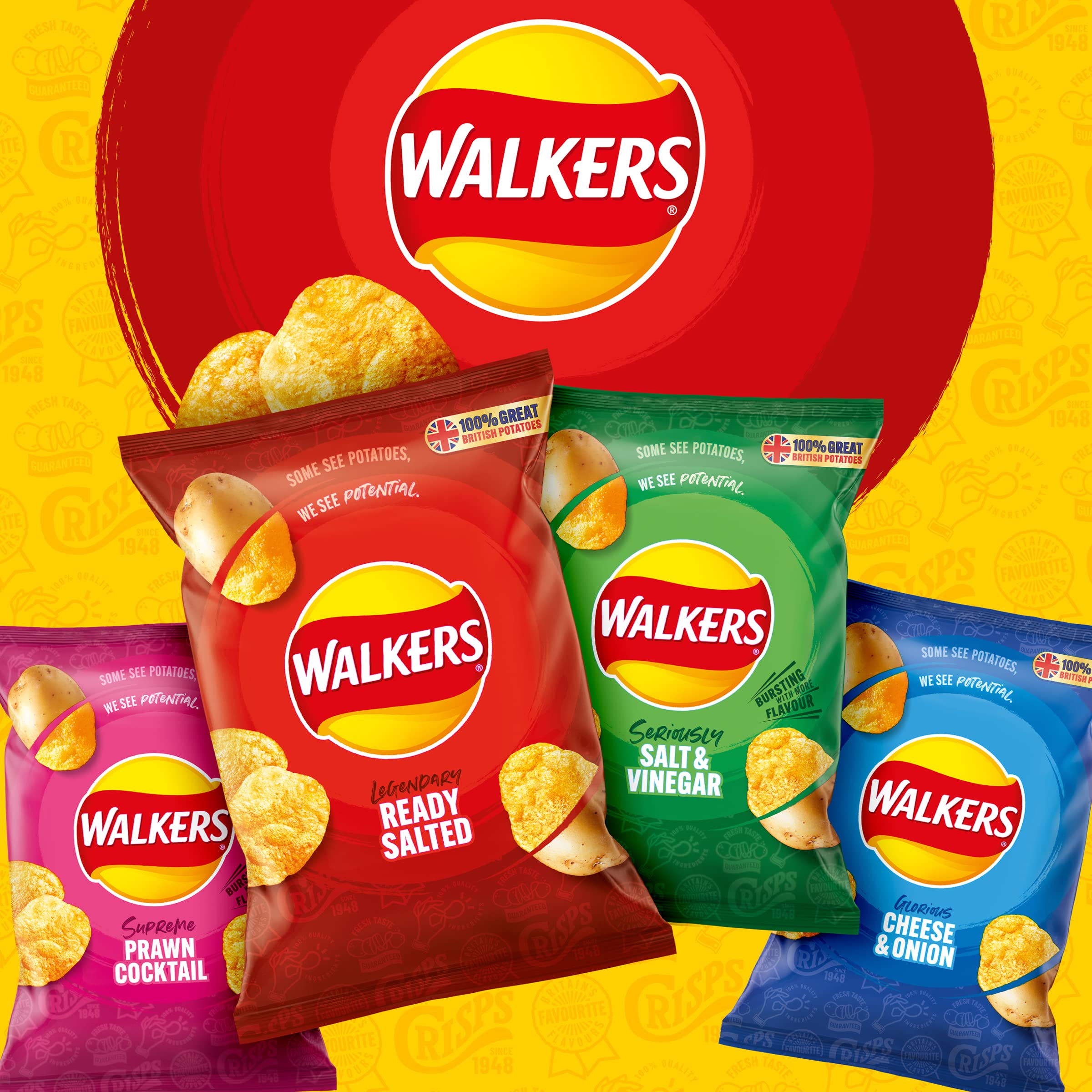 Walkers Ready Salted Crisps - 150g Sharing Bag | Made with 100% Great British Potatoes 8