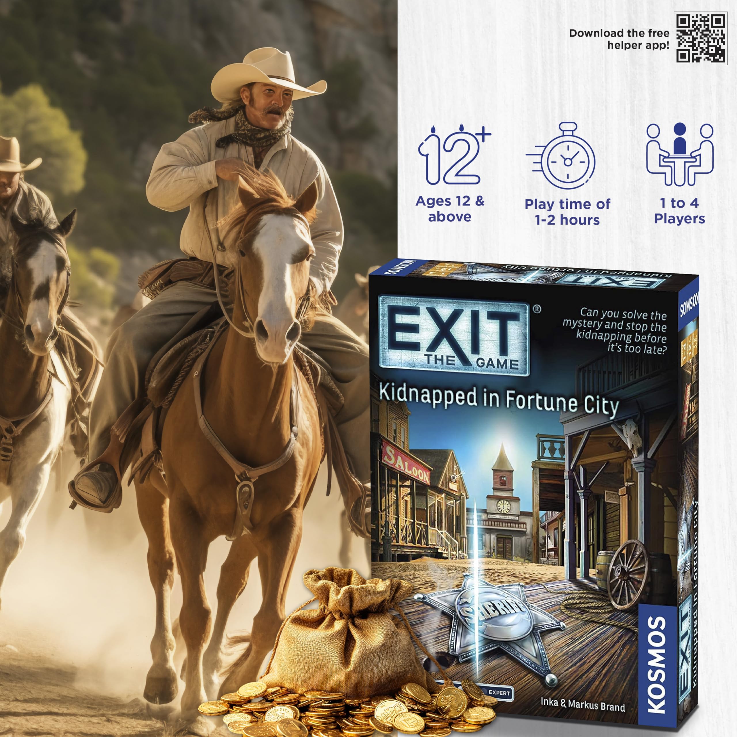 Thames & Kosmos EXIT: Kidnapped in Fortune City - Escape Room Card Game | 1-4 Players | Ages 12+ | 1-2 Hours Playtime 2
