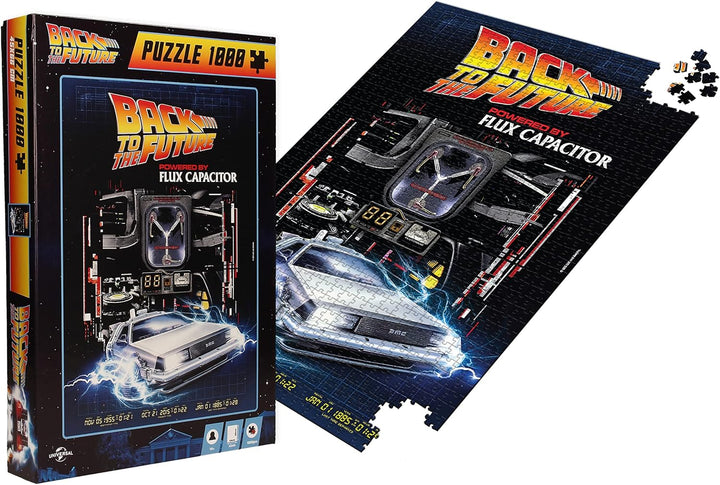 Back to the Future 1000-Piece Jigsaw Puzzle - Powered by Flux Capacitor, Ages 14+