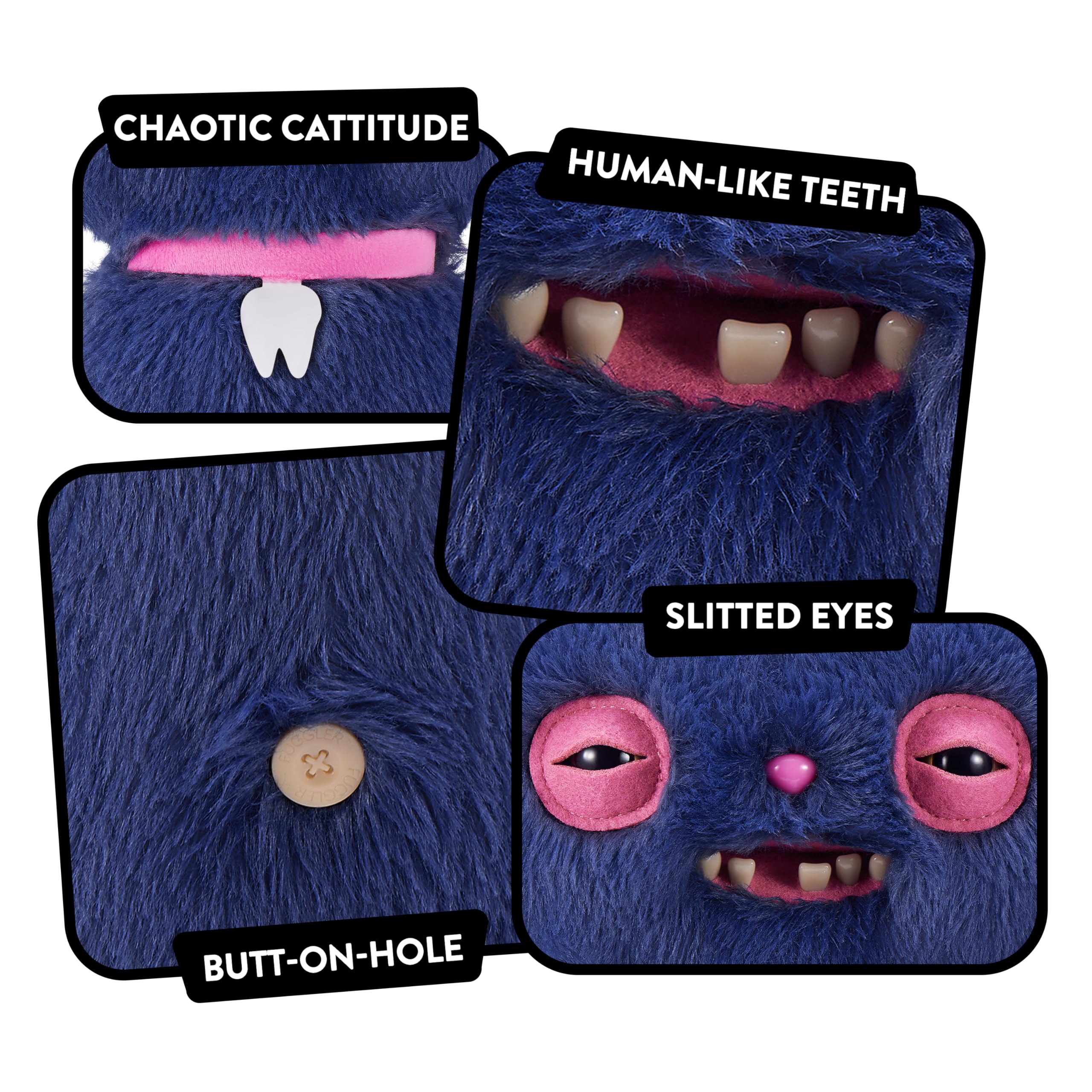 Fuggler Alley Cats 9-Inch Plush Toy (Cheezee) Grey by ZURU – Funny Ugly Mon 7