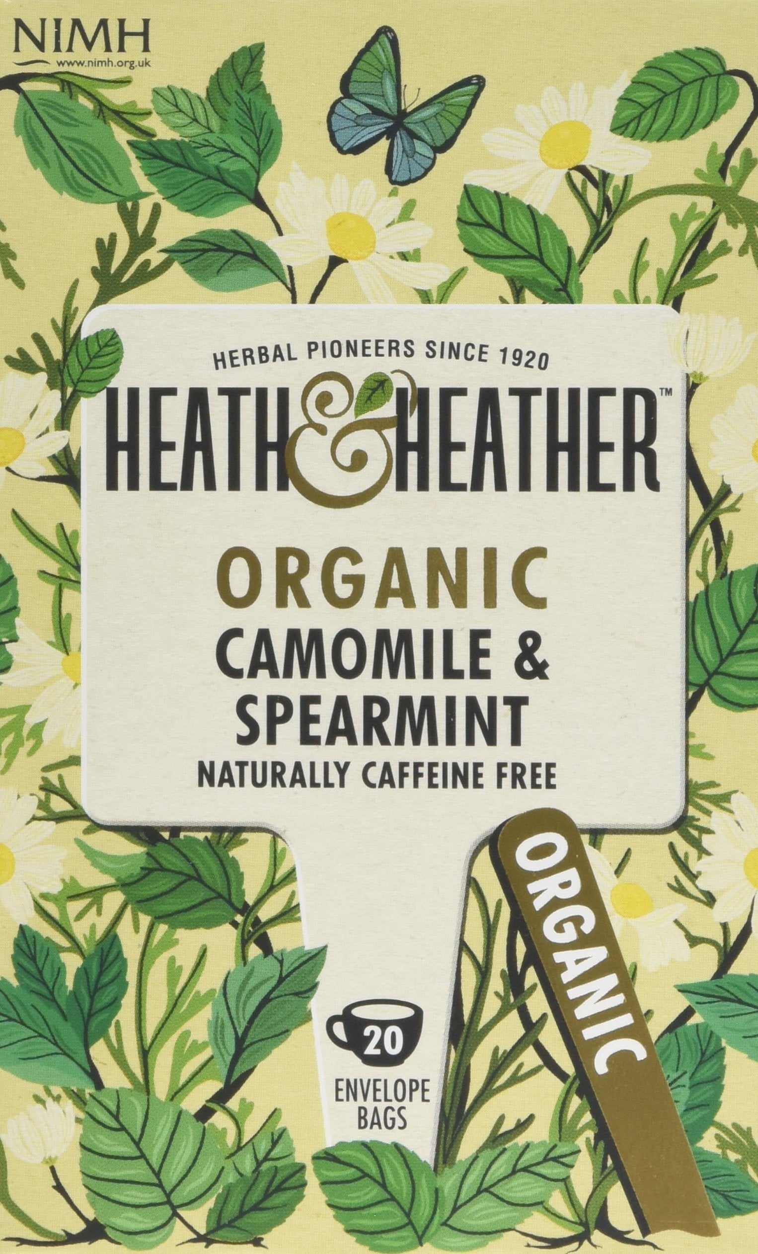 Heath & Heather - Organic Camomile & Spearmint Tea 20 Bags • Caffeine-Free Herbal Infusion 1