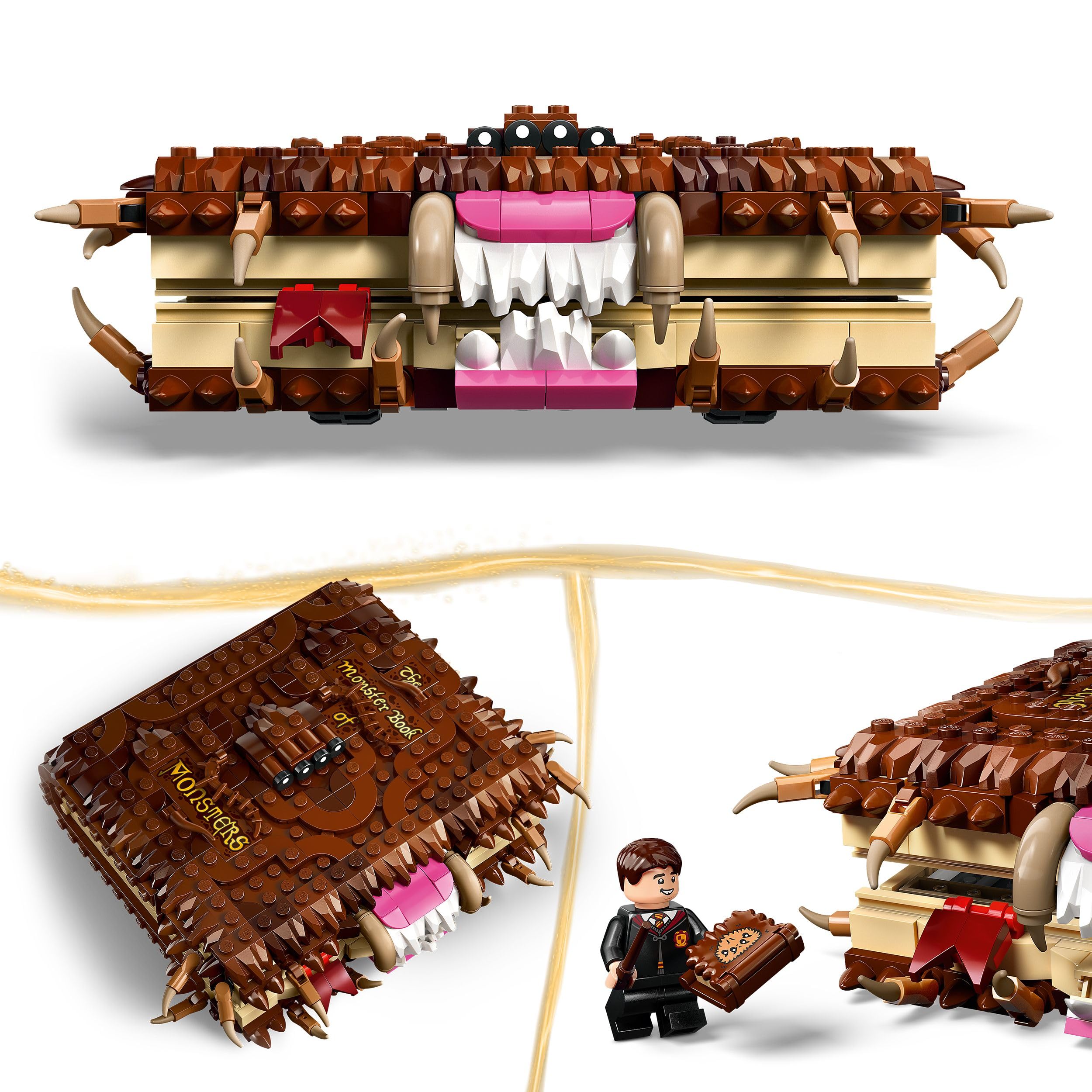 LEGO Harry Potter Chomping Monster Book of Monsters 76449 - Interactive Pull-Back Building Set for Kids 9+ 3