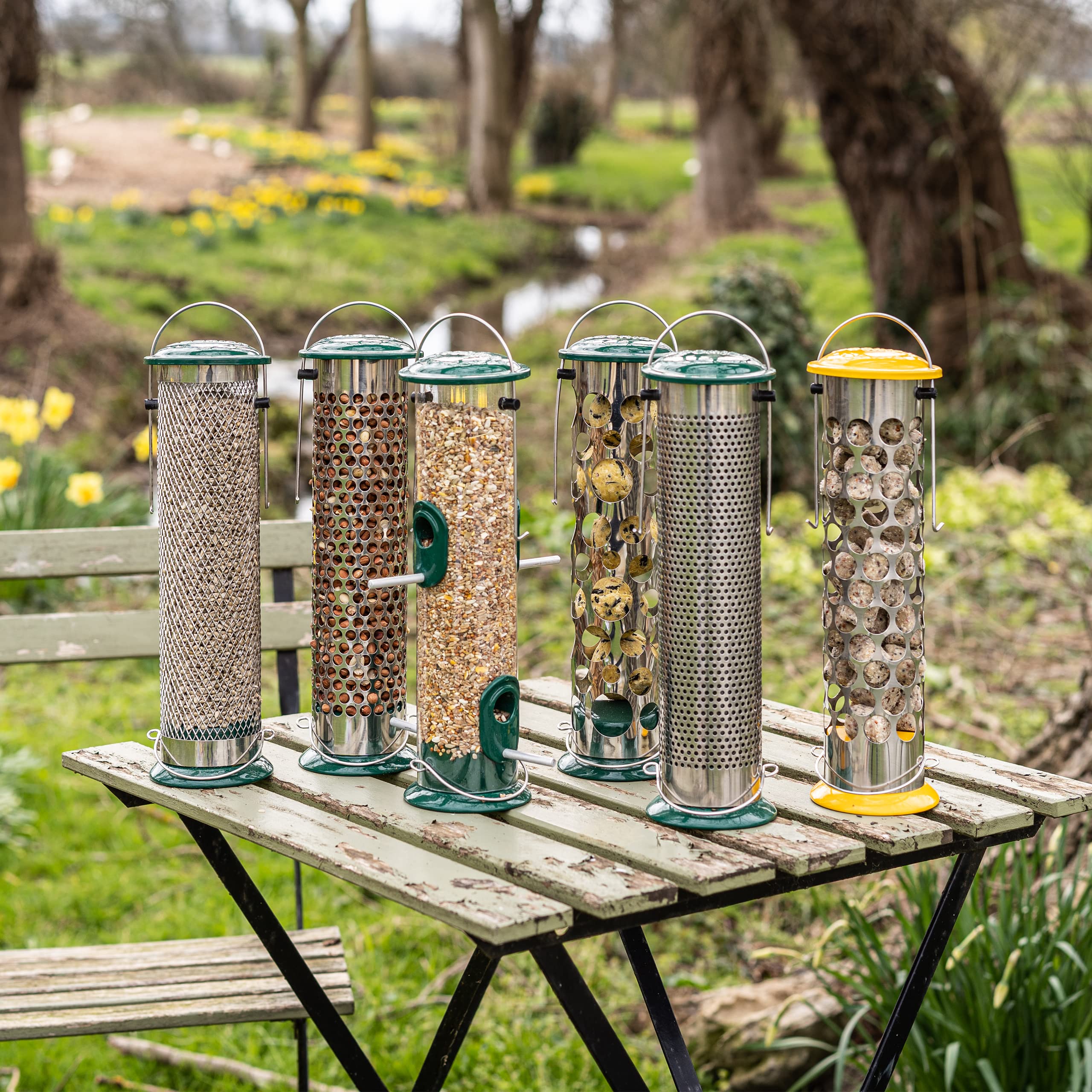 Peckish All Weather Metal Energy Suet Fat Ball Bird Feeder | Holds 4 Balls | Large 3