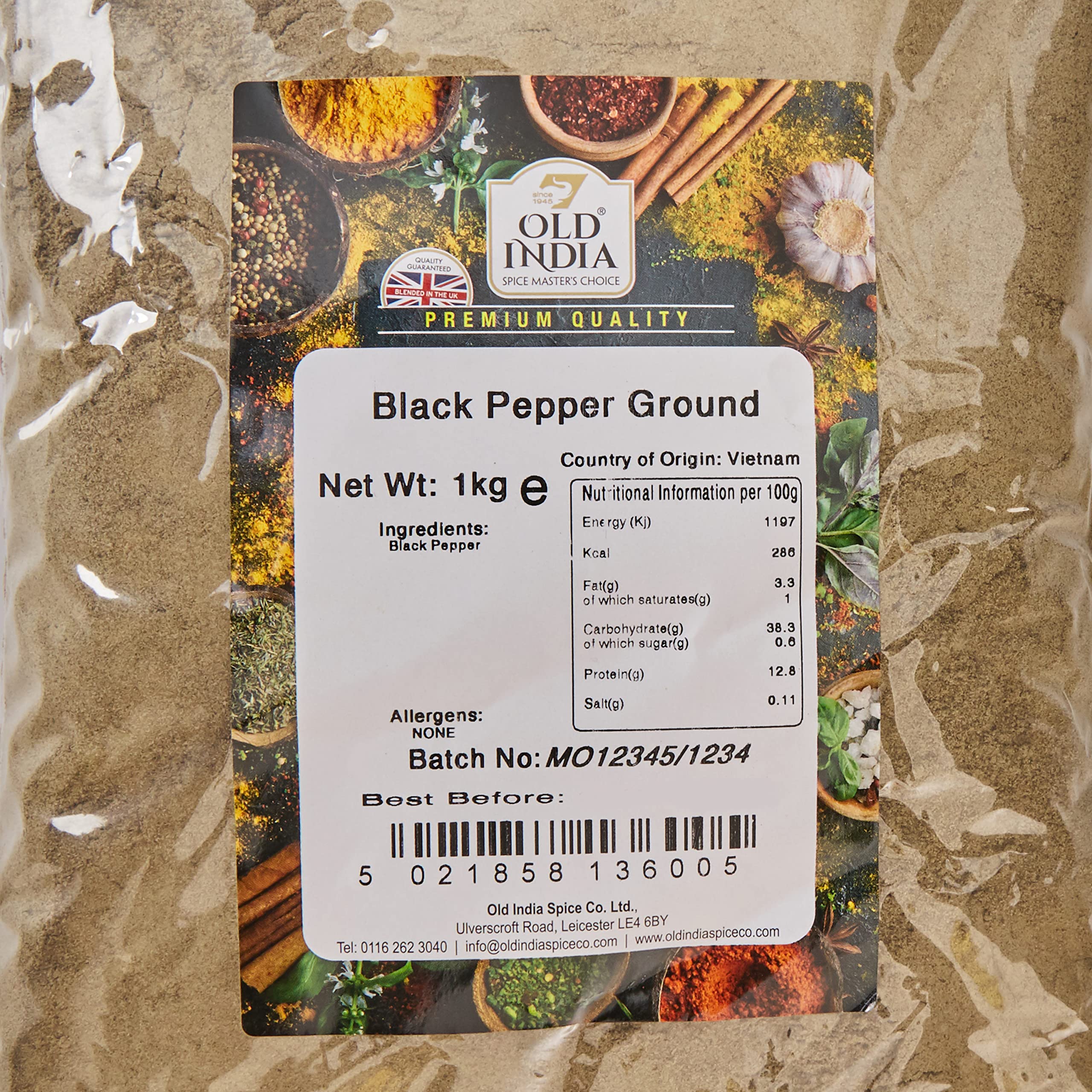 Old India Ground Black Pepper - 1 kg Natural Spice | Additive & GMO Free 2
