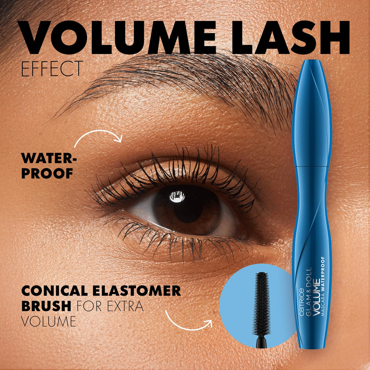 Catrice Cosmetics Glam & Doll Volume Mascara Waterproof - Black, 10 ml