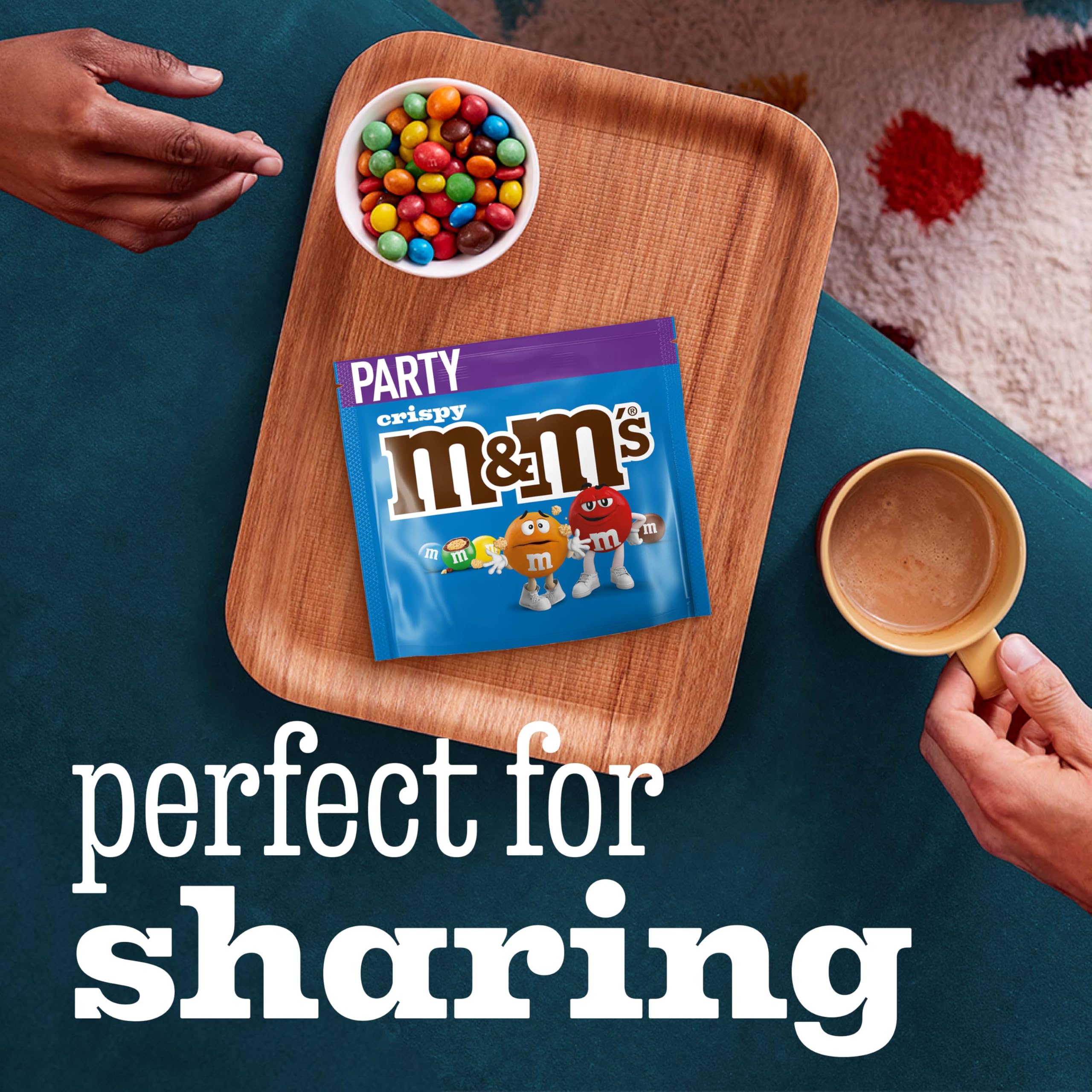 M&M's Crispy Chocolate Party Bag - Crispy Puffed Rice Centre | 675g Bulk Bag 4