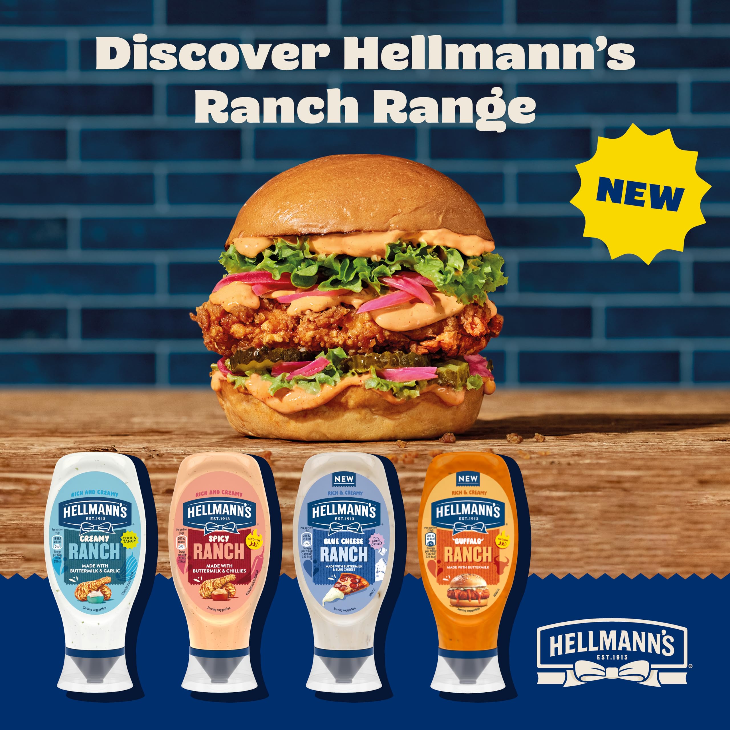 Hellmann's Spicy Ranch Sauce with Buttermilk & Chillies | 430 ml Bottle 3