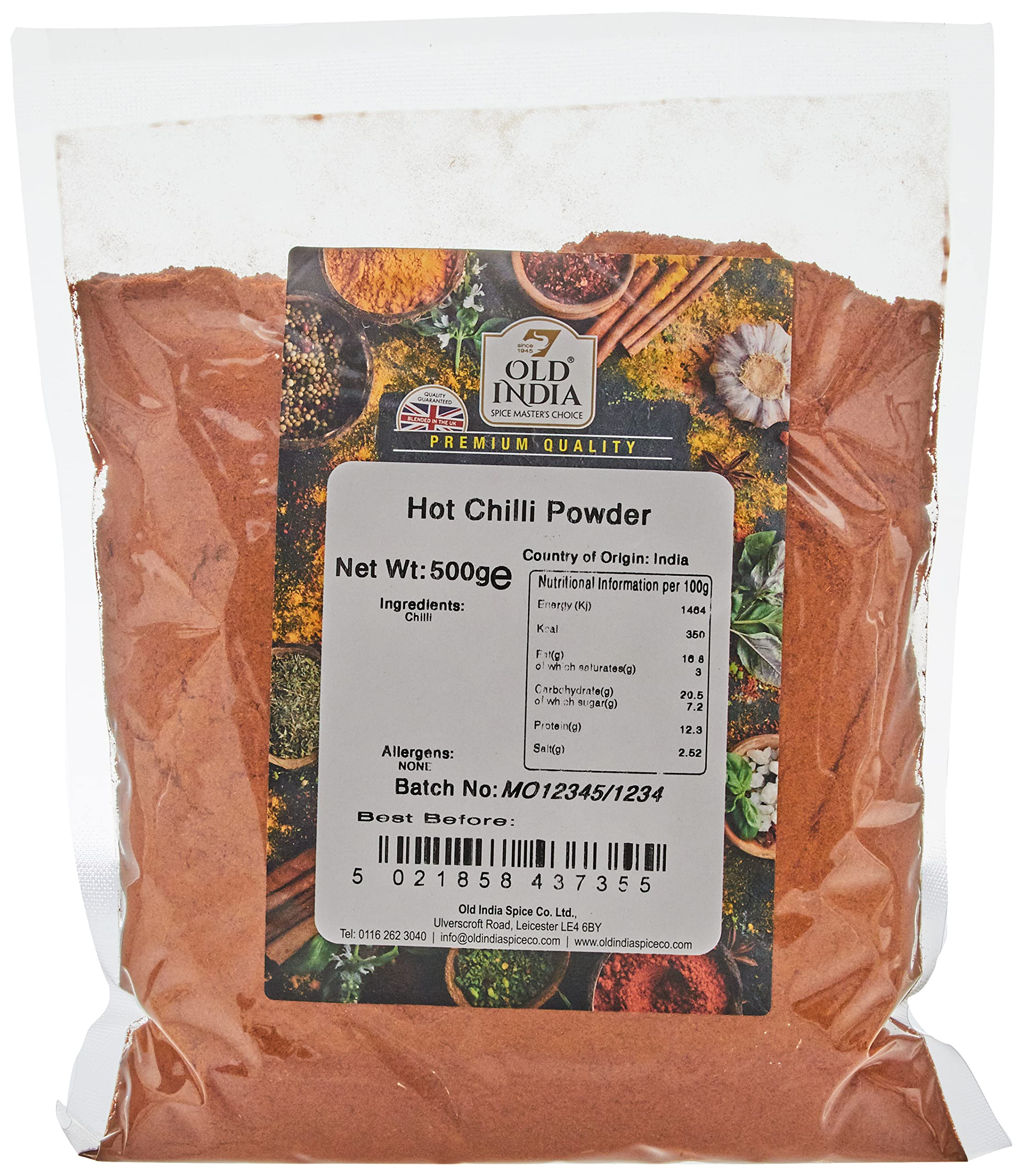 Old India Hot Chilli Powder 500g 1