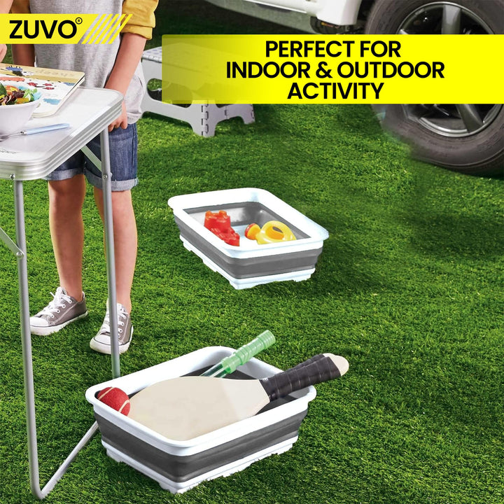 Zuvo - Collapsible Washing Up Bowl 10L Laundry Basket for Sink