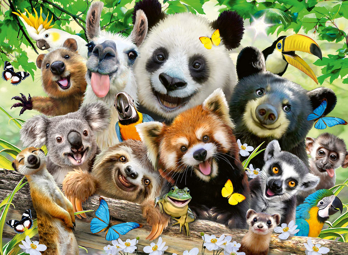 Ravensburger Wildlife Selfie Jigsaw Puzzle - 300 Pieces, Age 9+