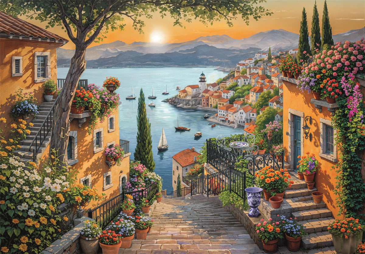 Clementoni Steps to the Harbor Jigsaw Puzzle - 1500 Pieces | Adult Puzzle | Made in Italy